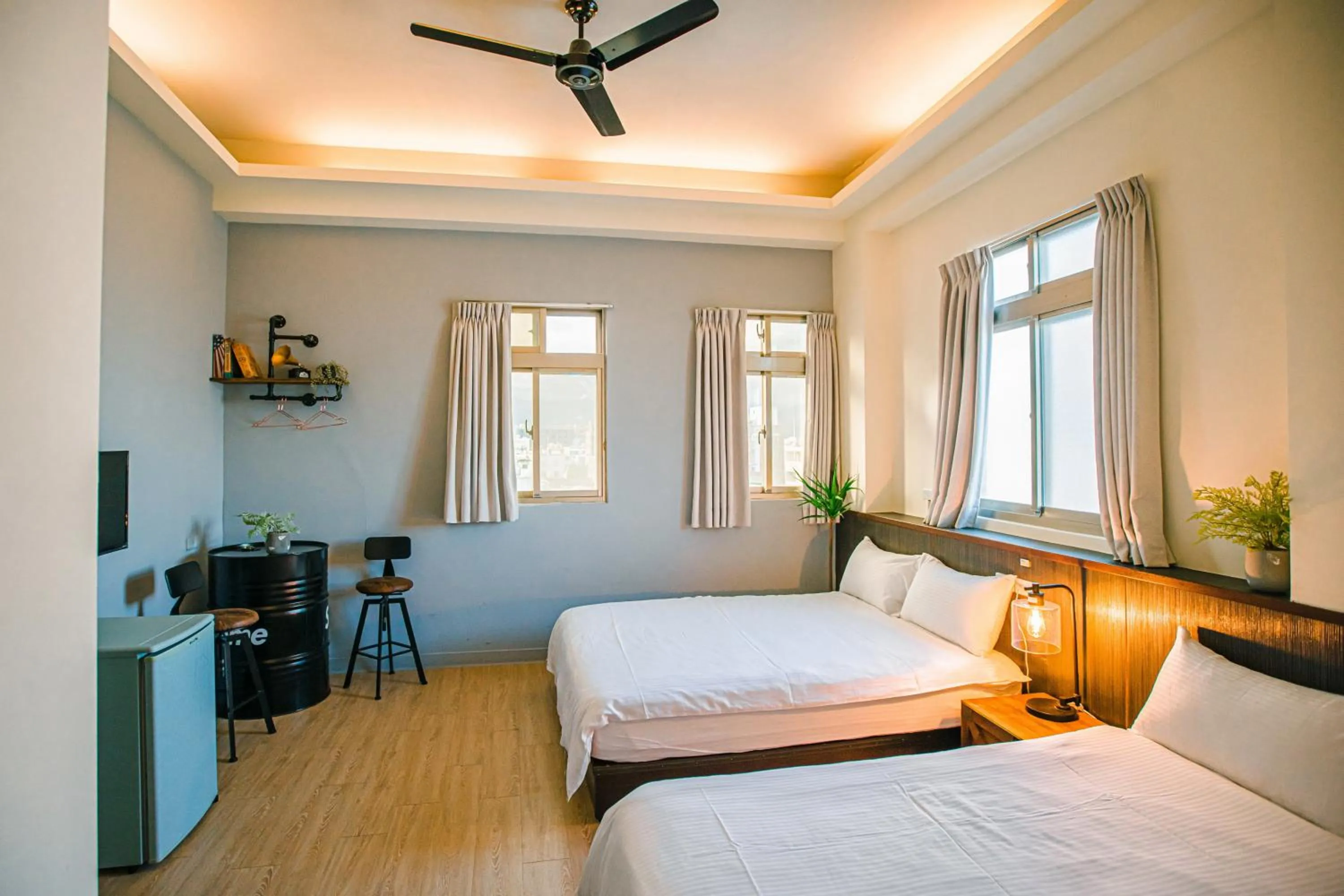 Bed in Fun Trip - Fu May Sea View Holiday house l 無敵海景交誼廳 l 附汽機車租賃 l