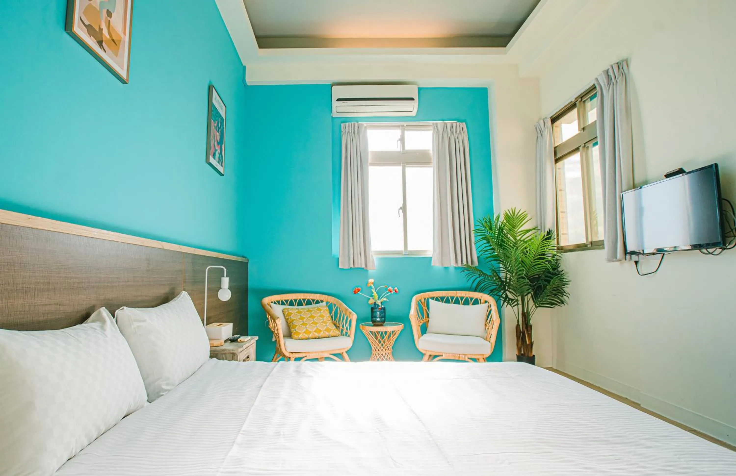 Photo of the whole room, Bed in Fun Trip - Fu May Sea View Holiday house l 無敵海景交誼廳 l 附汽機車租賃 l