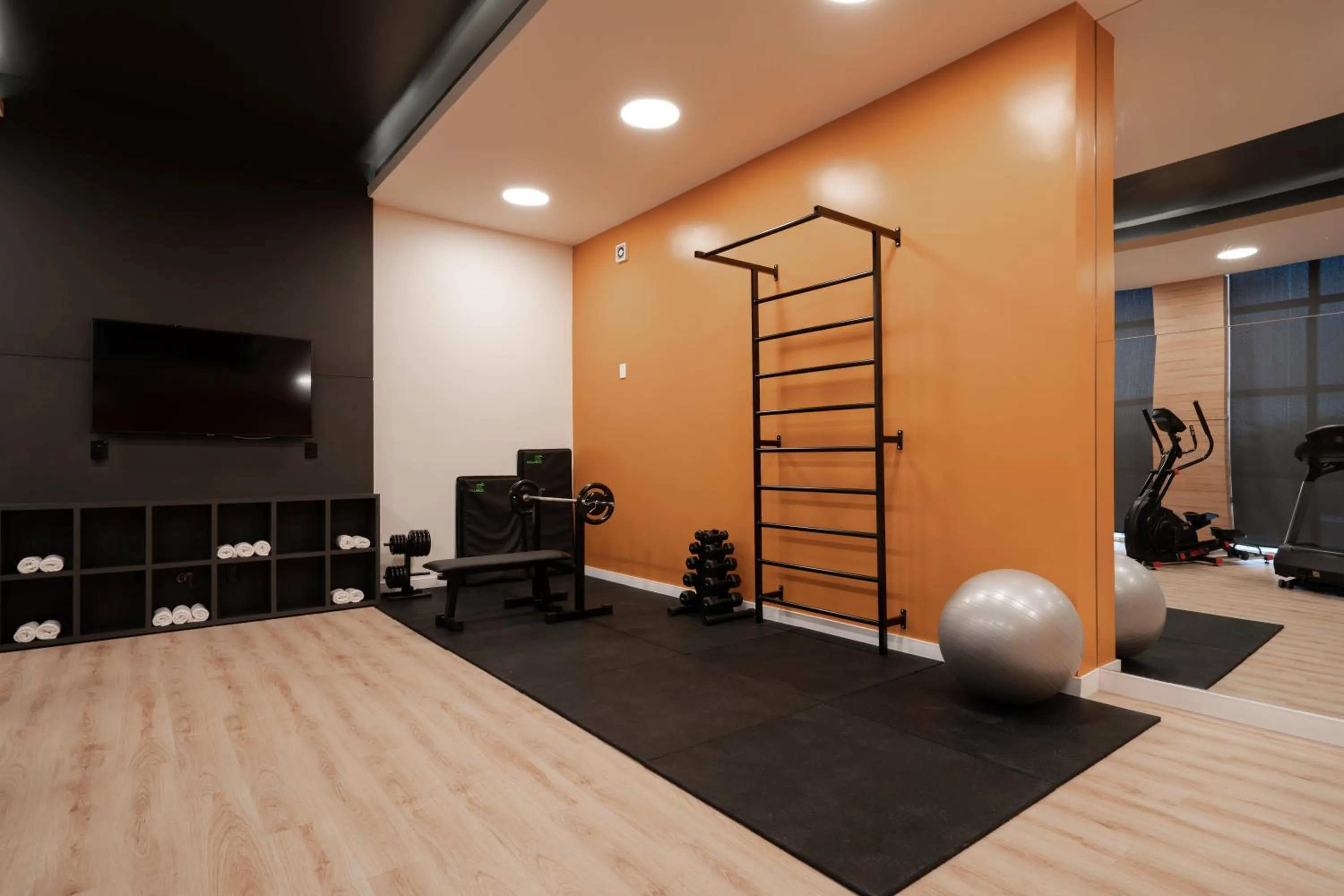 Fitness centre/facilities in Slaviero Chapecó - Pet Friendly - Próximo a EFAPI