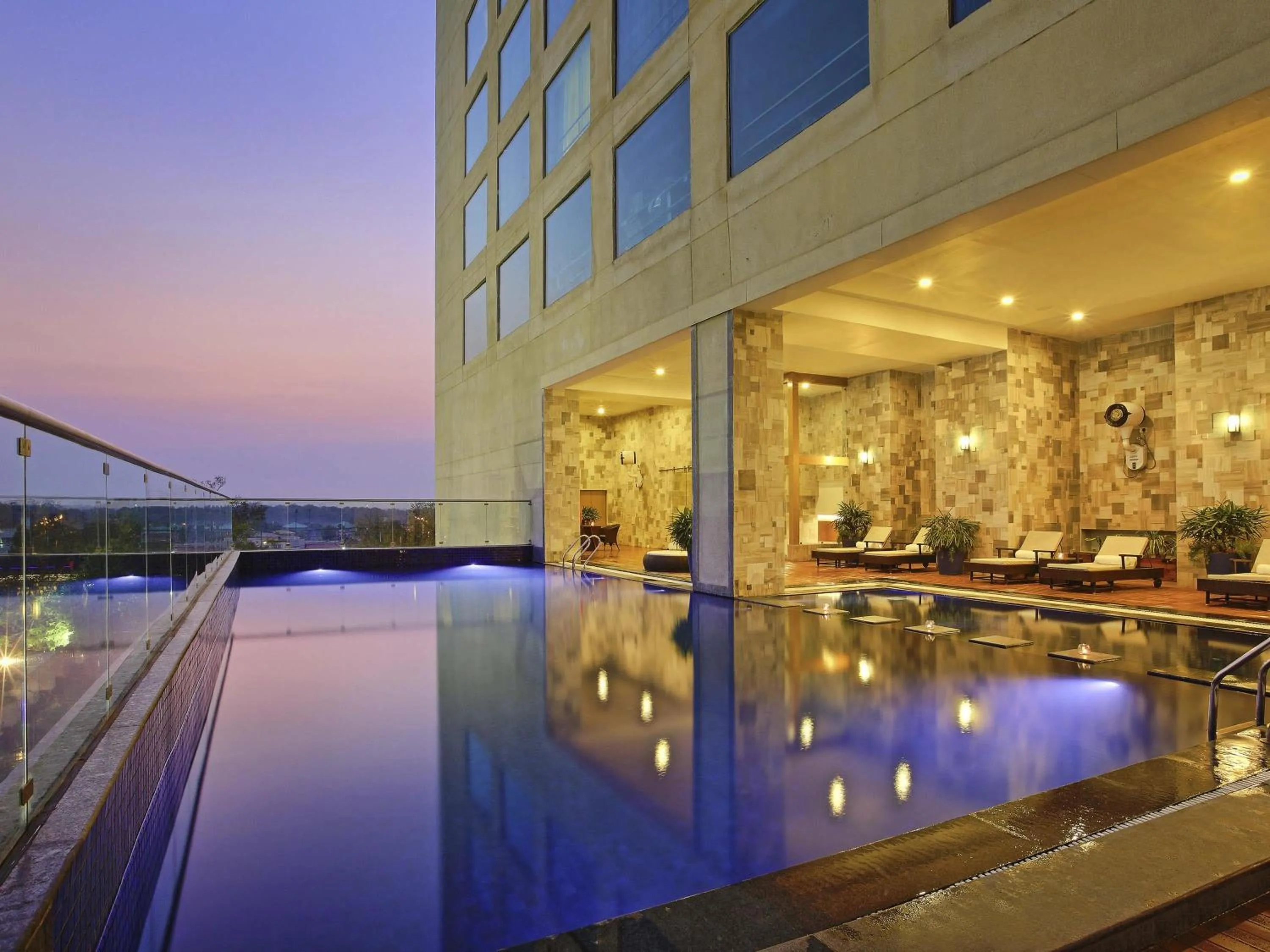 Pool view in Novotel Ahmedabad