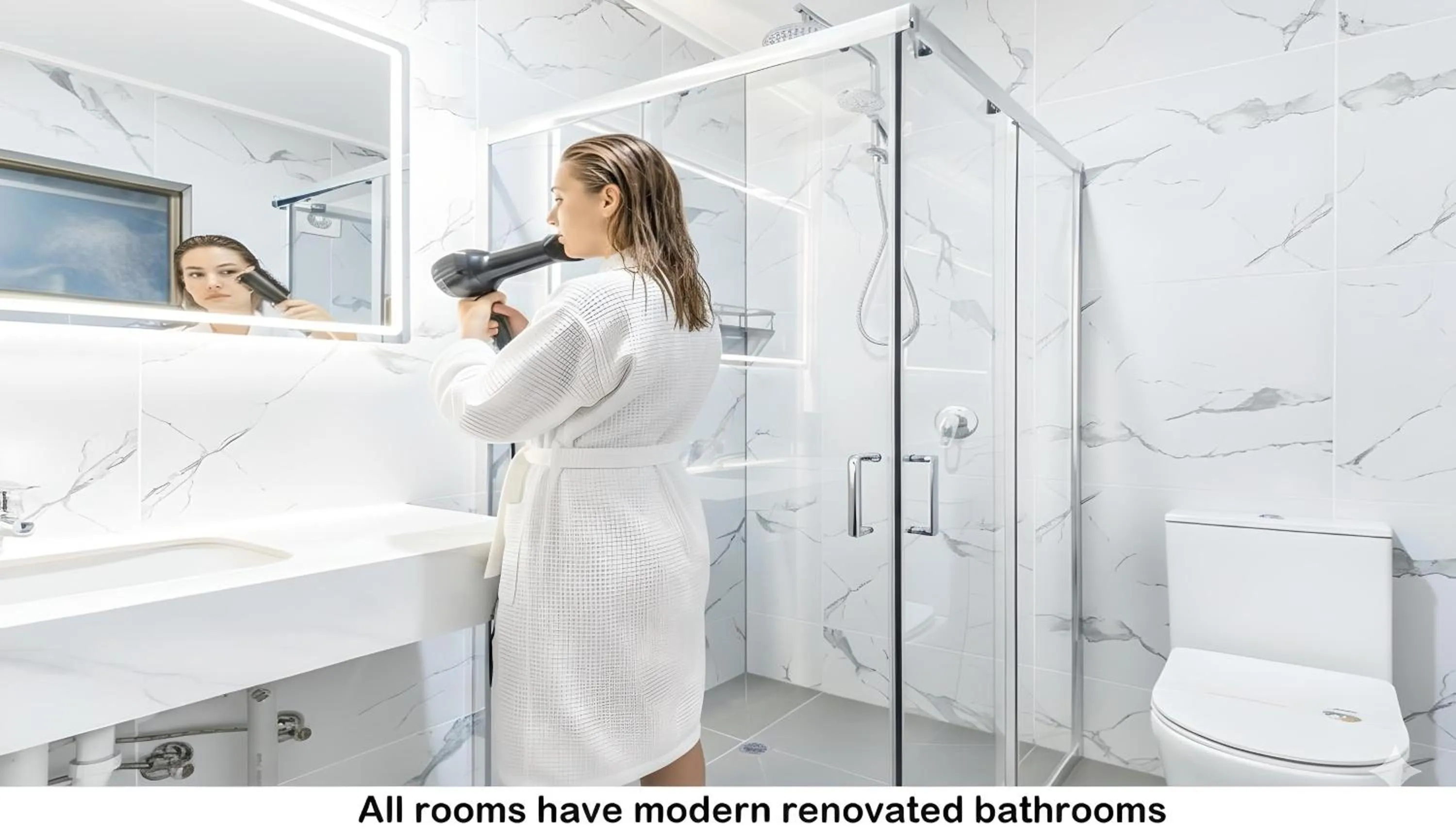 Bathroom in Aaron Motel