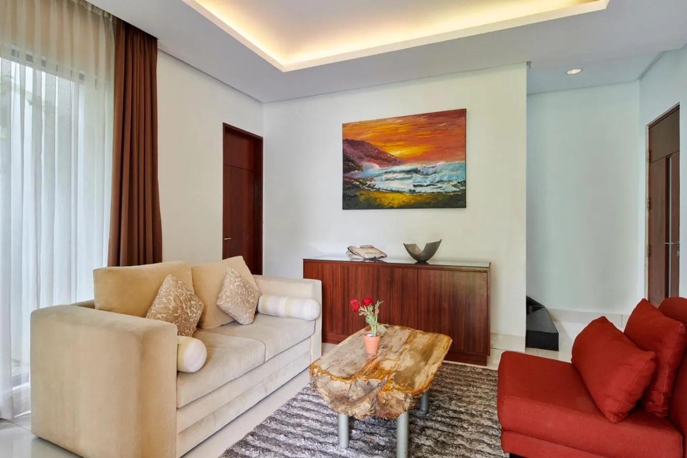 Lobby or reception in Oyama City View Villa 4 bedrooms with a private heated swimming pool