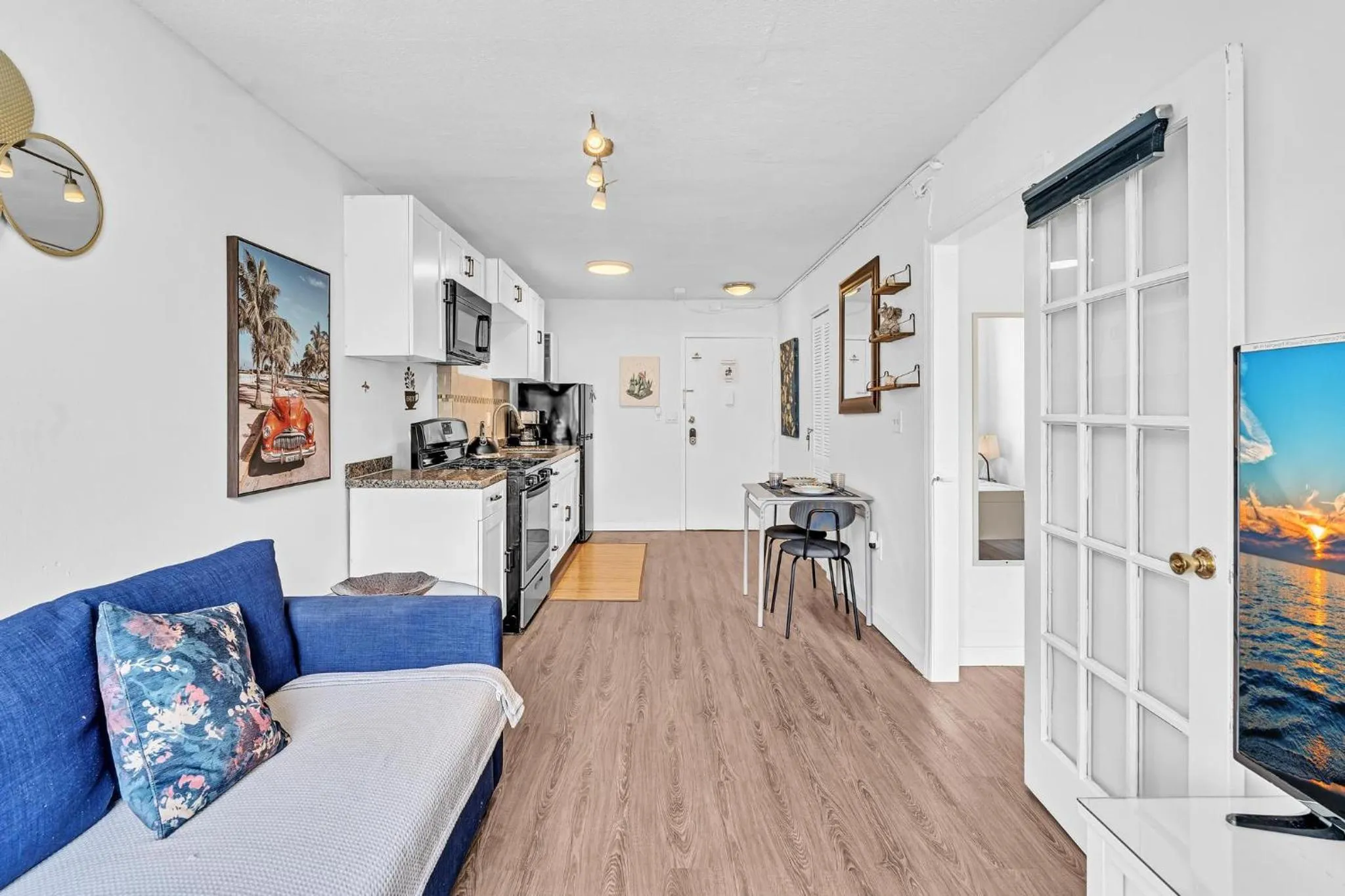 Living room in 1 bedroom in the BEST location in South Beach !