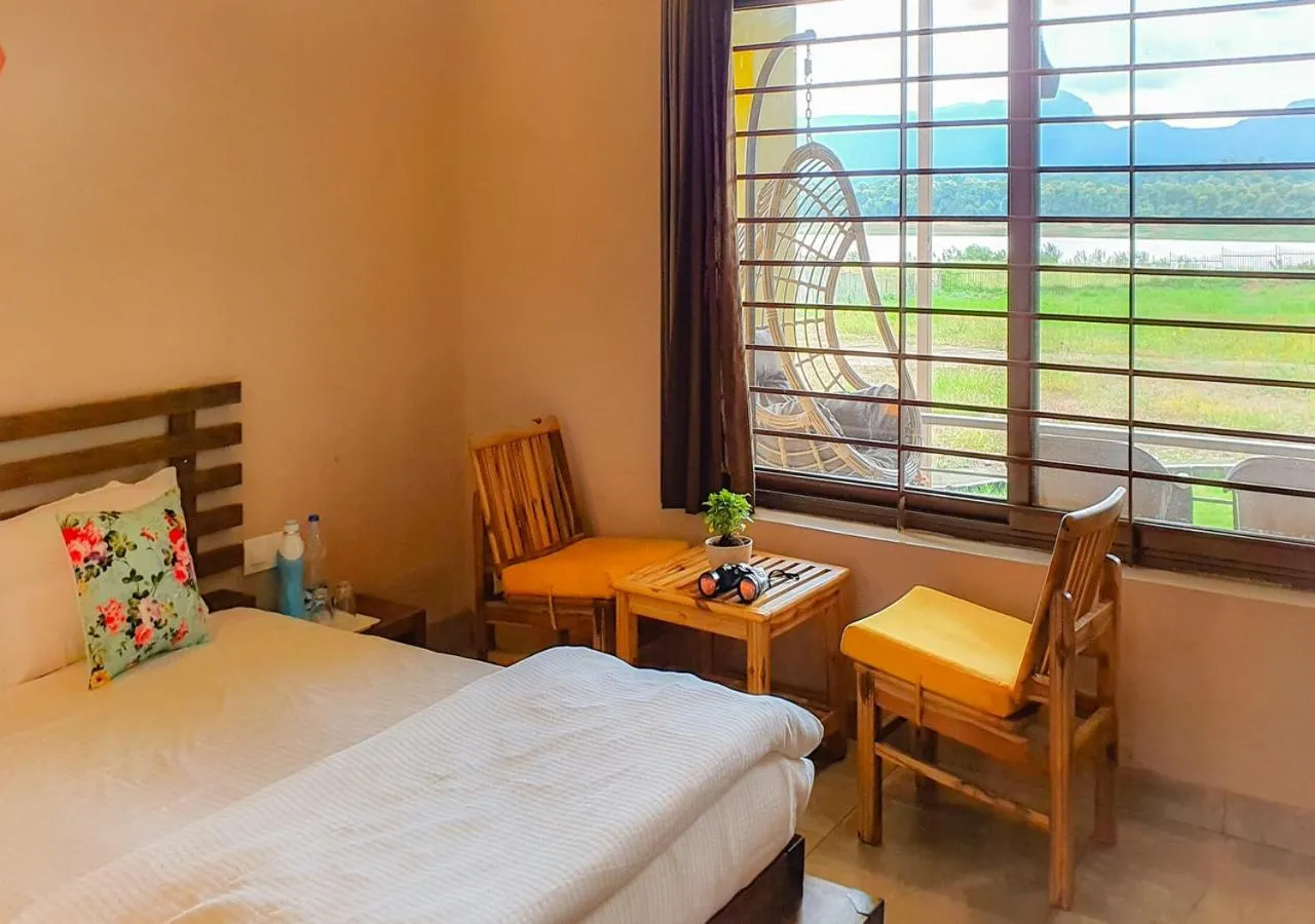 Photo of the whole room, Bed in The Satpura Panchtatva Villa