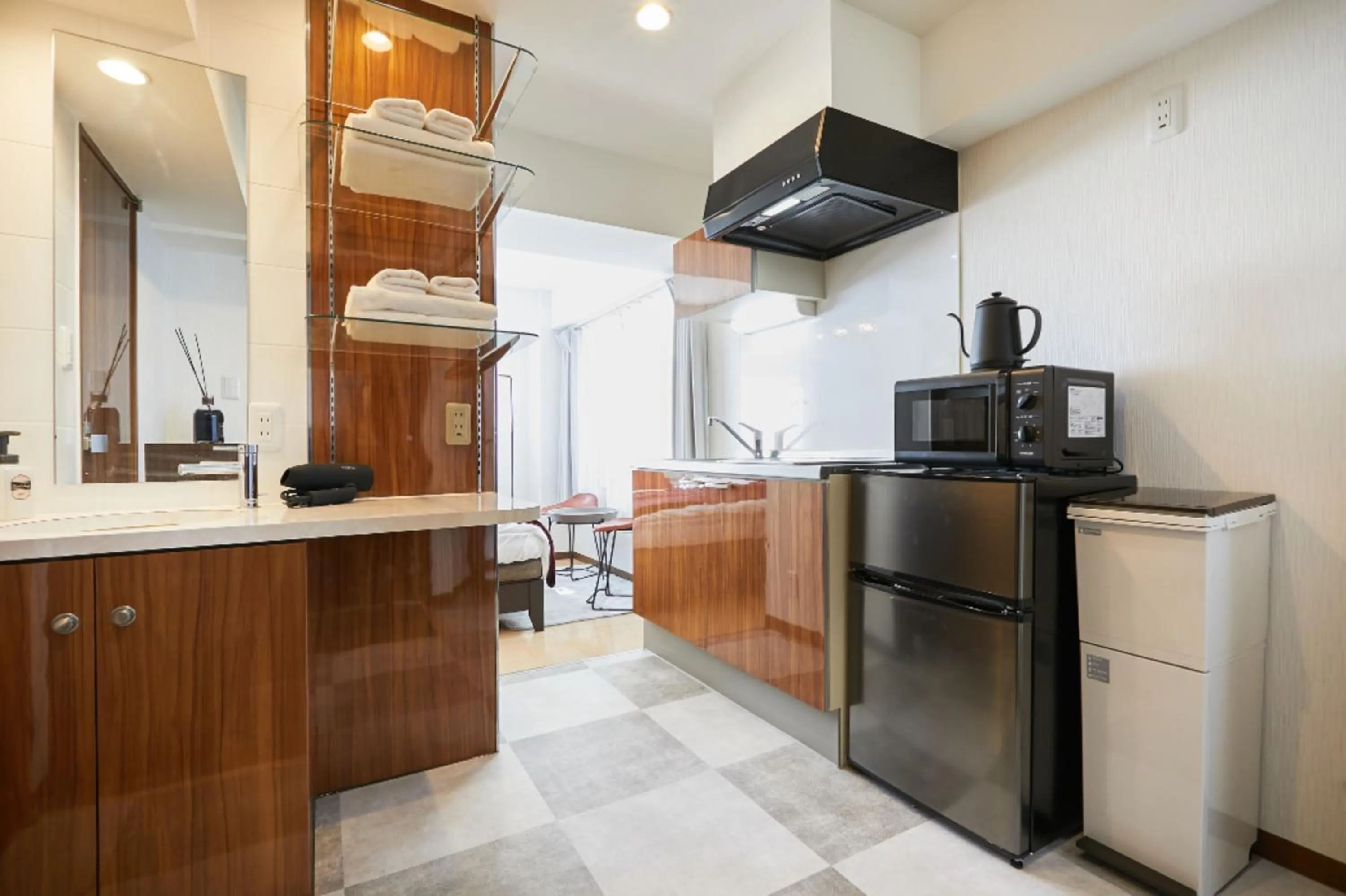 Kitchen or kitchenette in HOTEL AIS HATAGAYA