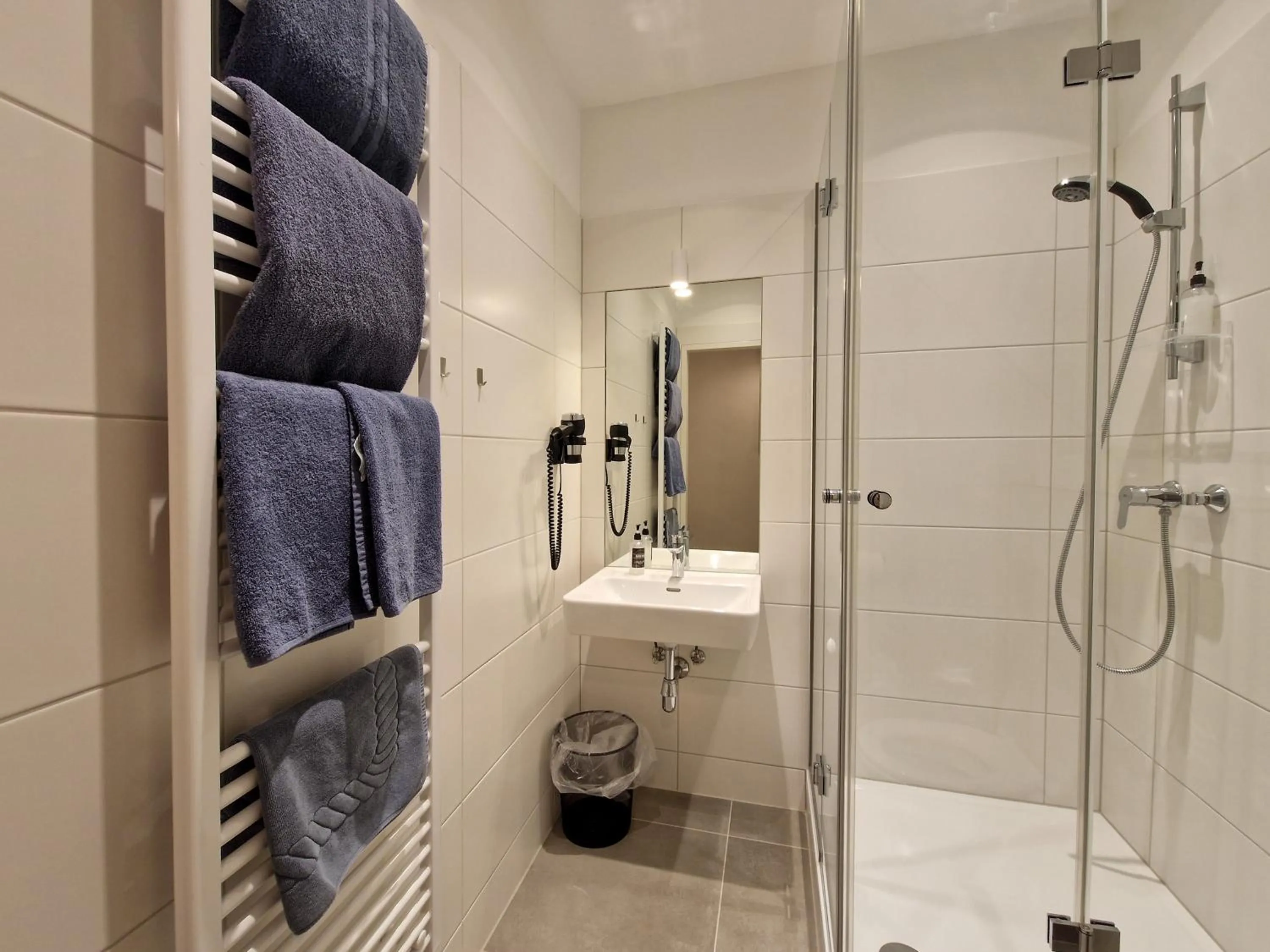 Shower in Pension Mozart - Newly Renovated