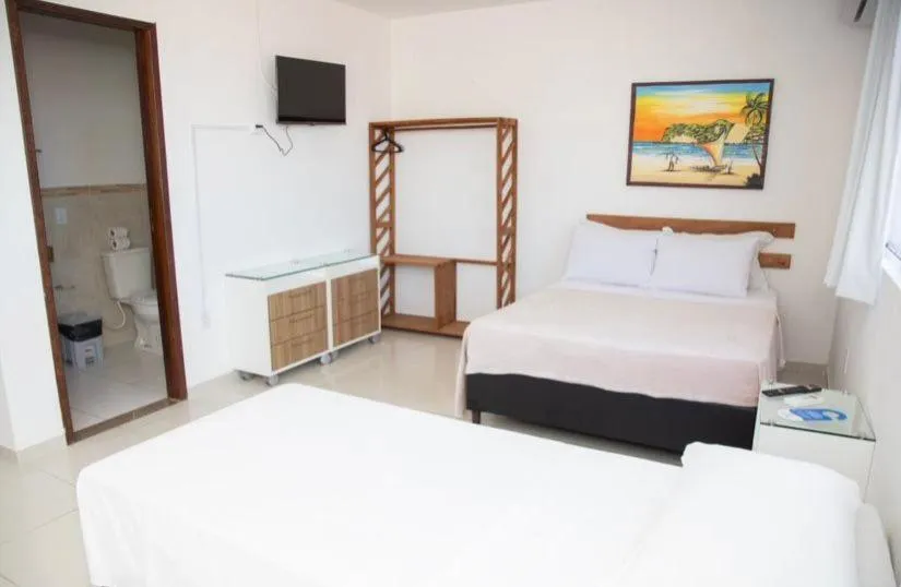 Bed in Encanto da Praia hotel pousada
