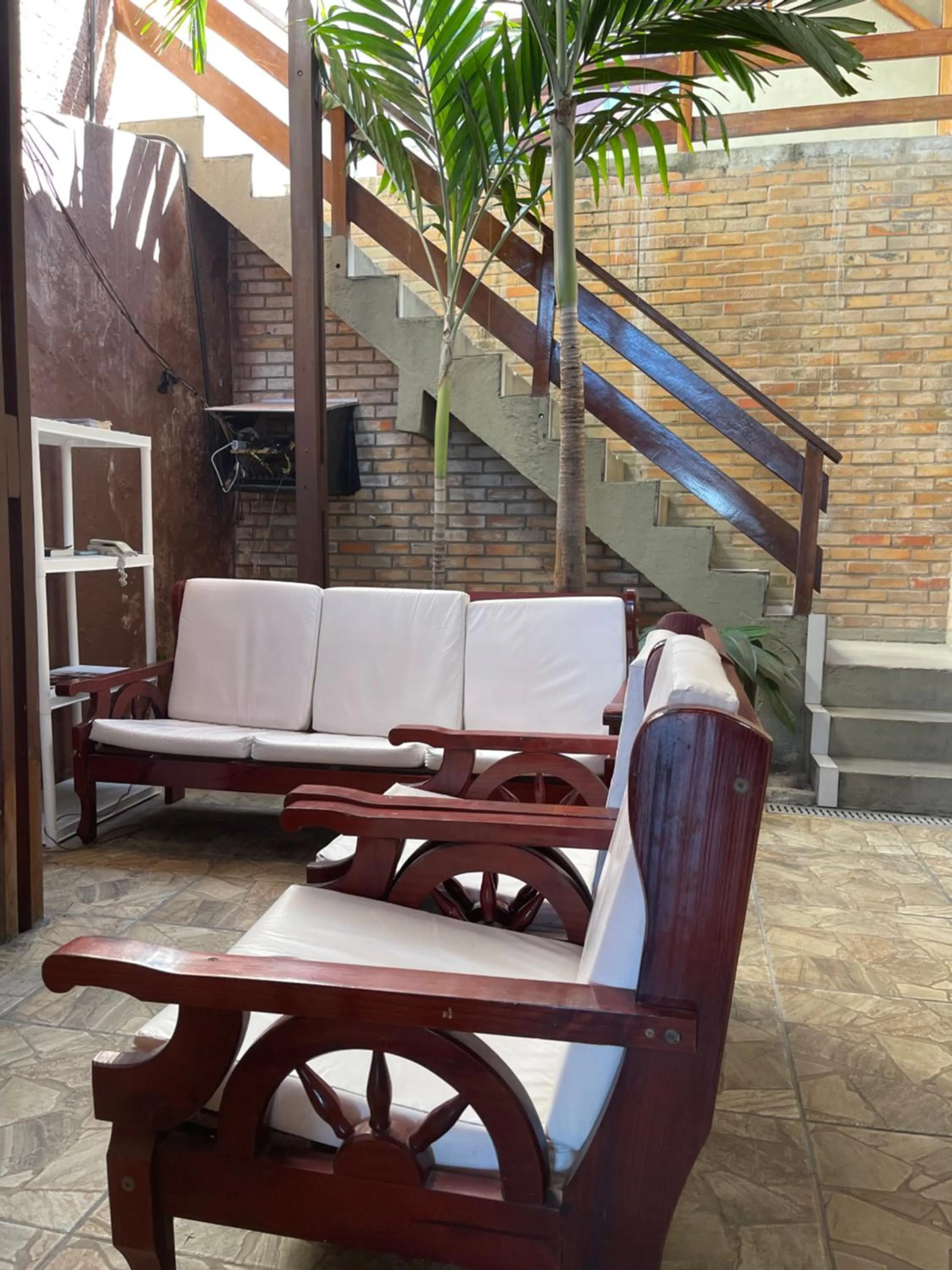 Seating area in Encanto da Praia hotel pousada