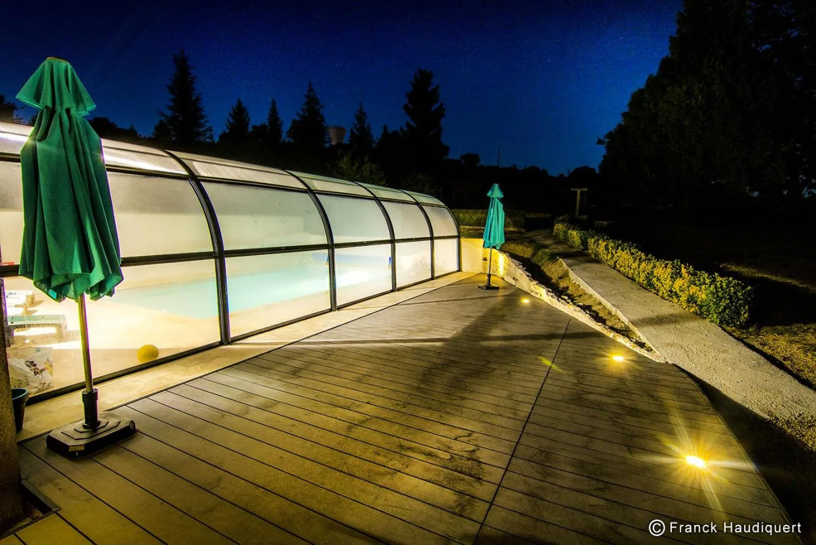 Pool view in Gite Domaine de Trevety