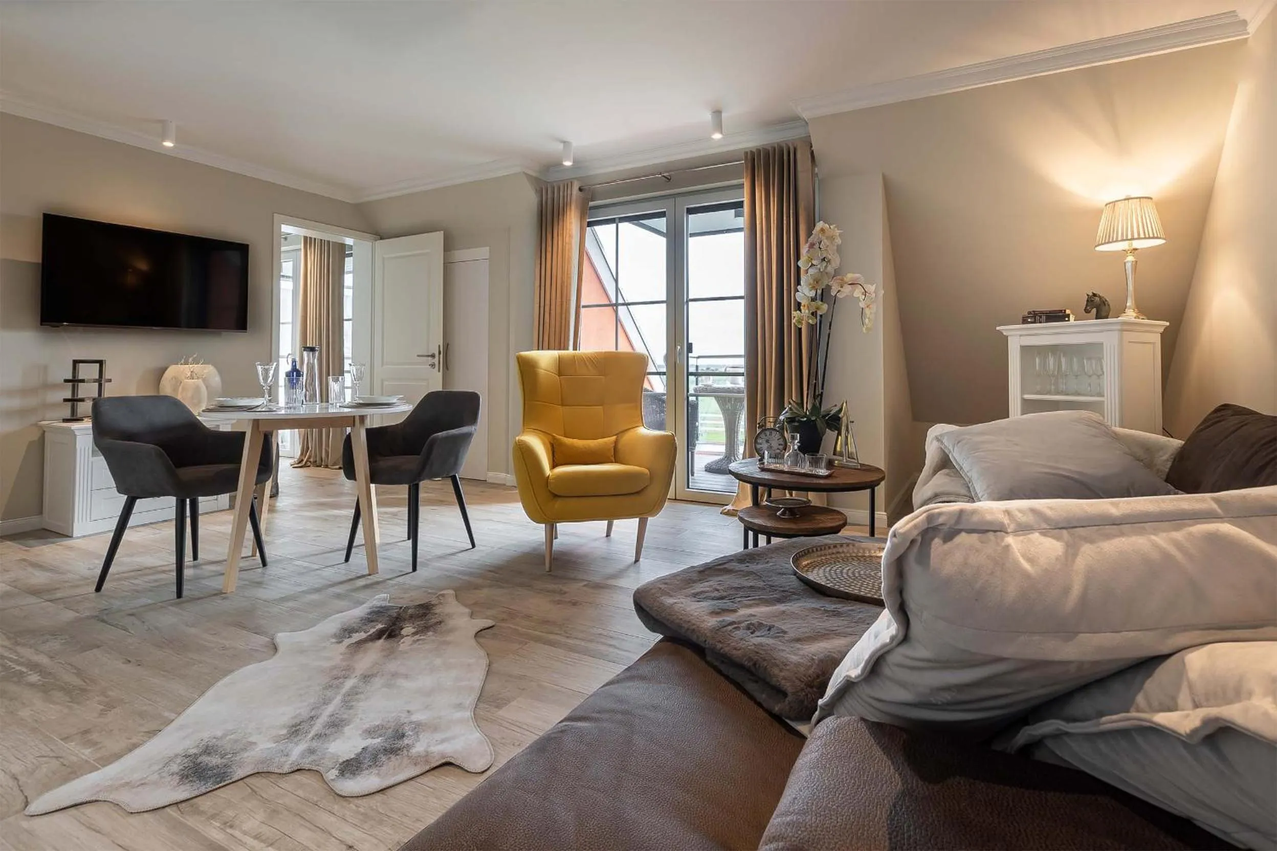 Living room in Luxus Resort Rügen Residenz Kubitzer Bodden