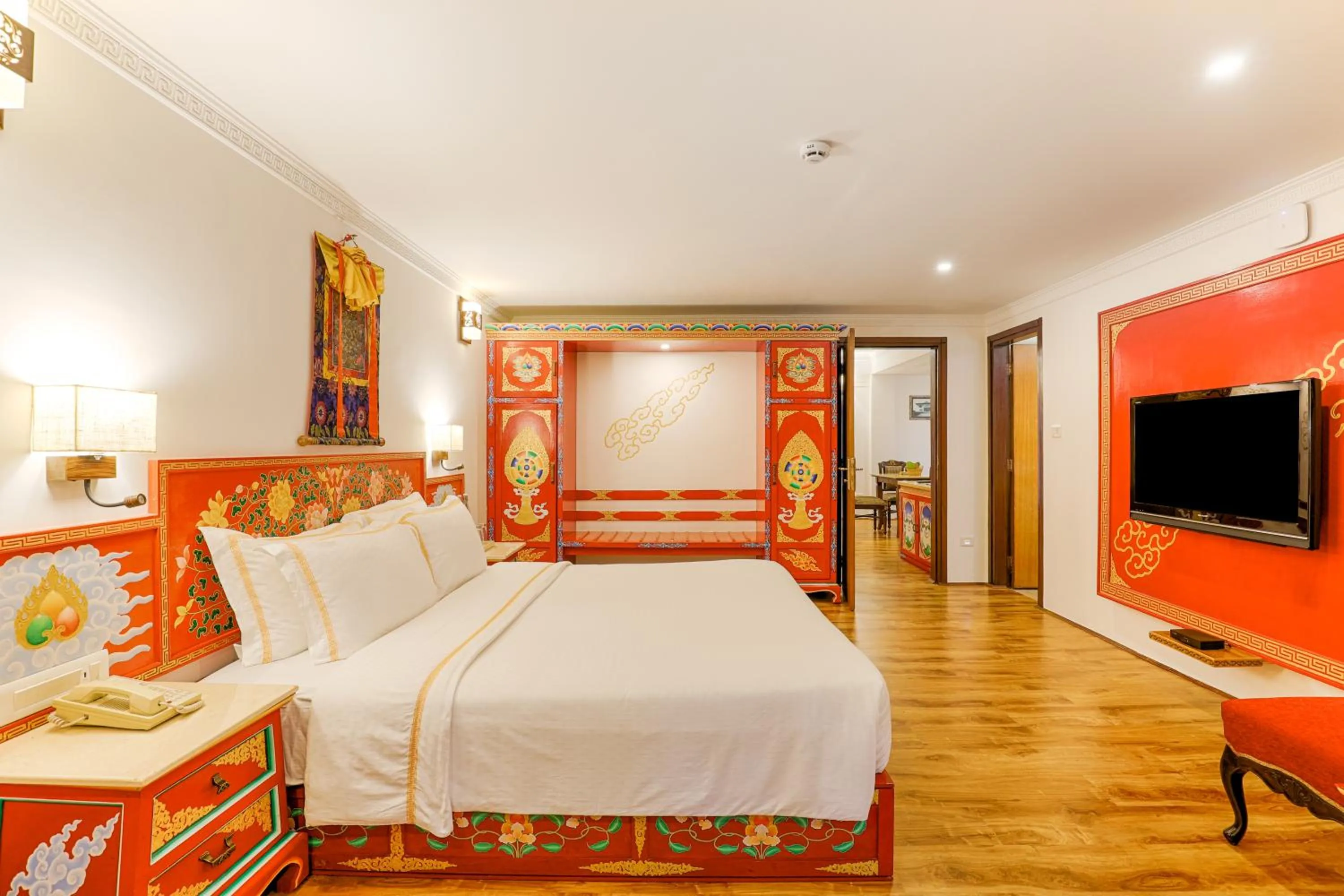 Bed in The Chumbi Mountain Retreat & Spa, A Club Mahindra Associate