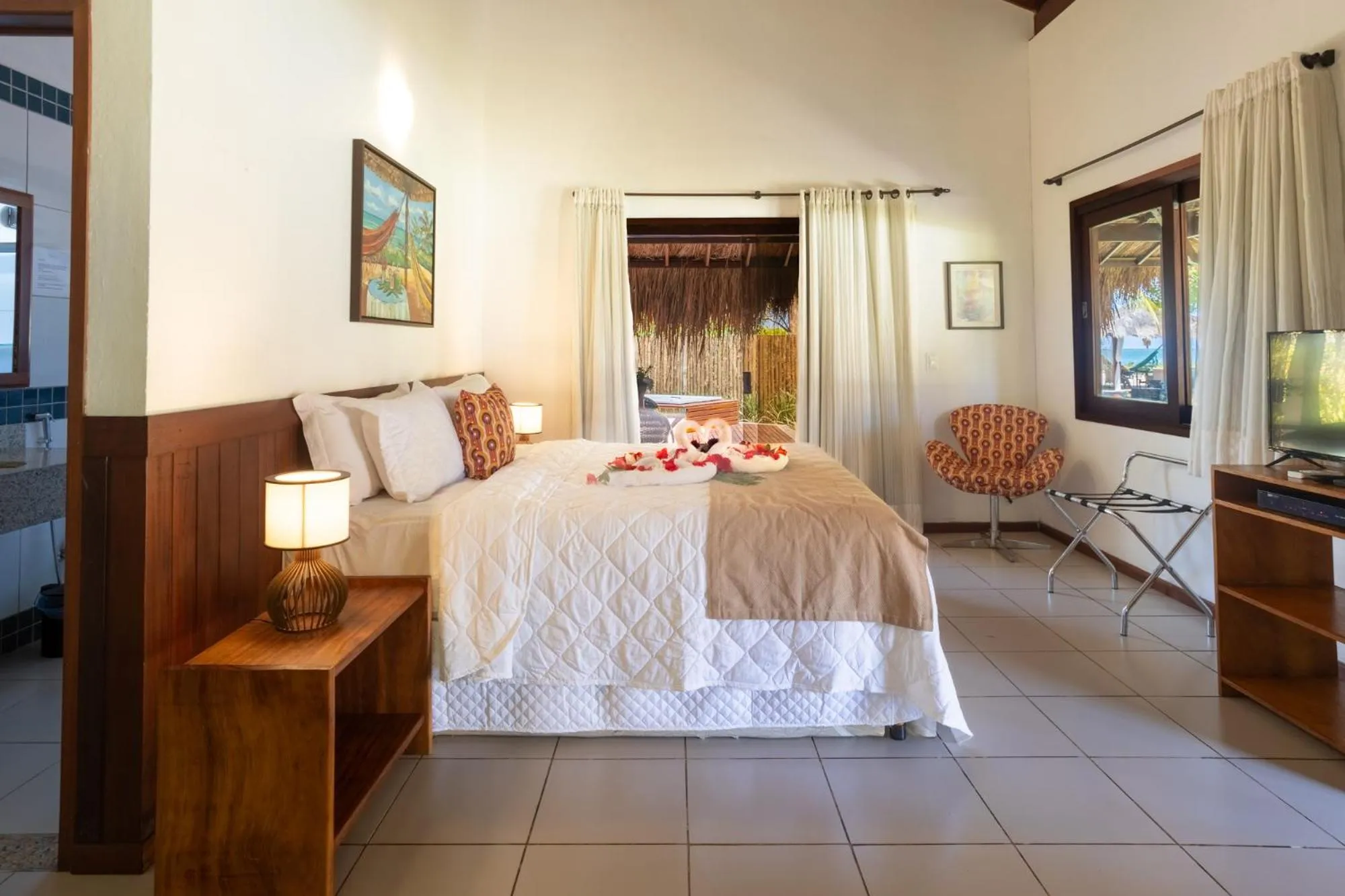 Photo of the whole room, Bed in Bangalôs do Gameleiro