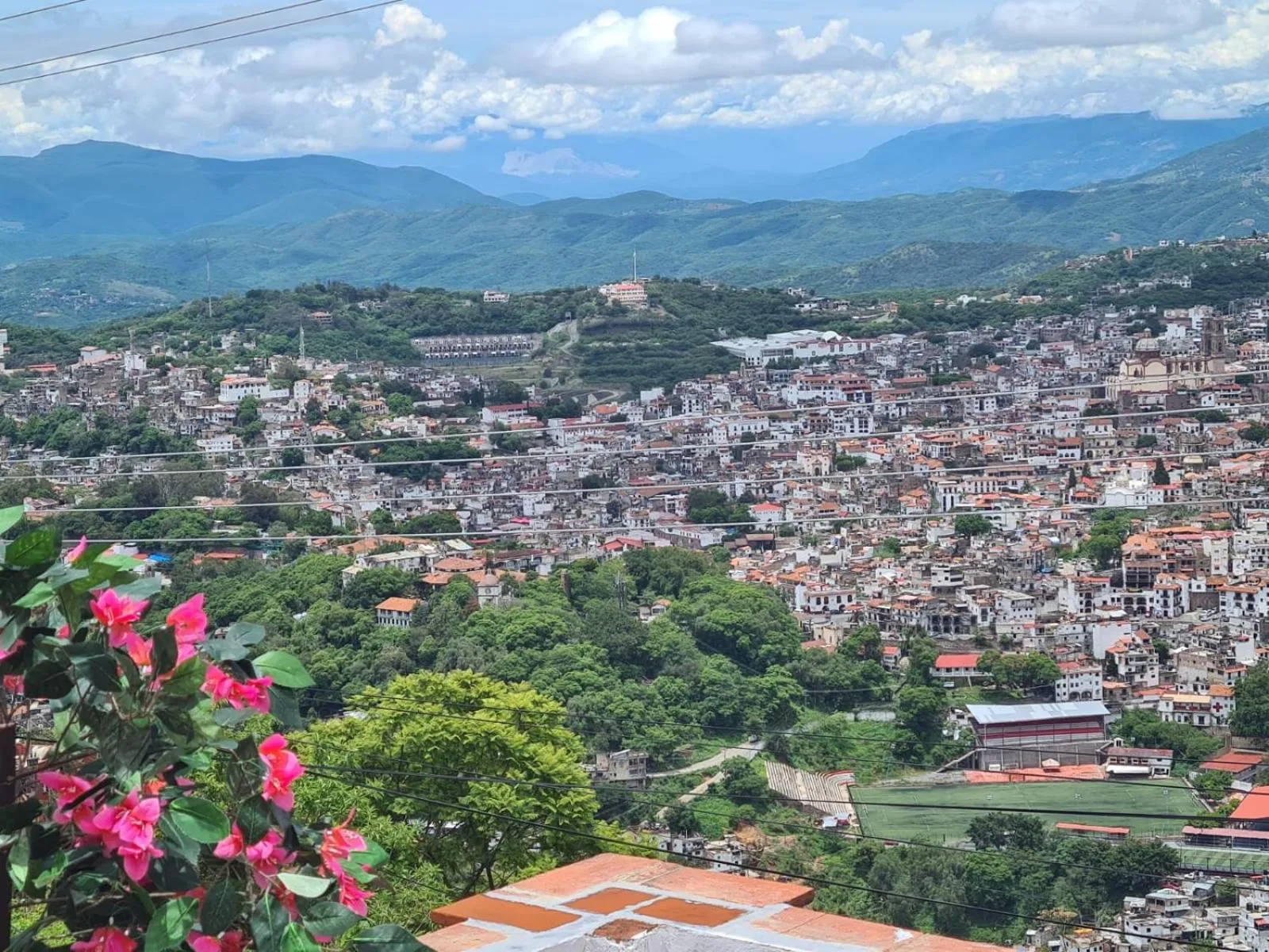 City view in Casa de las Cruces Taxco