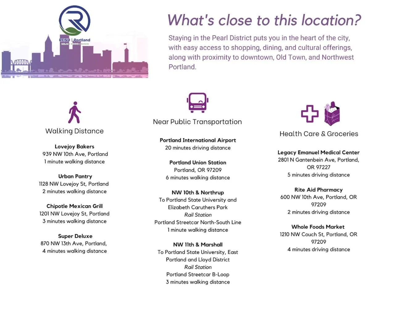 Logo/Certificate/Sign in Renu Suites at The Burlington Portland