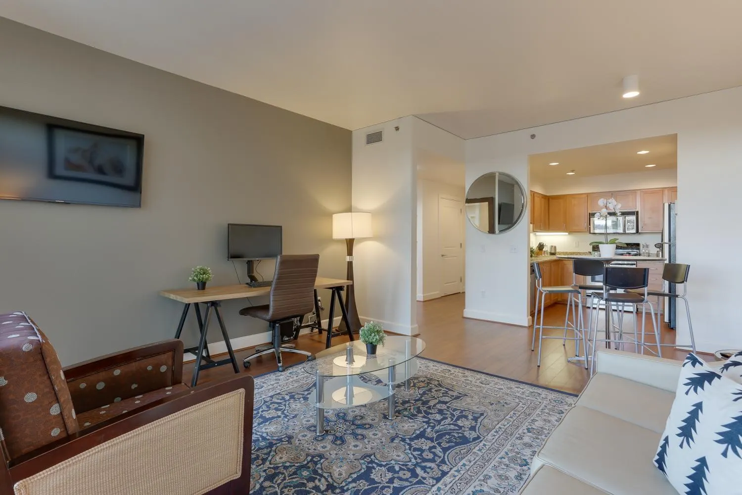 TV and multimedia in Renu Suites at The Burlington Portland