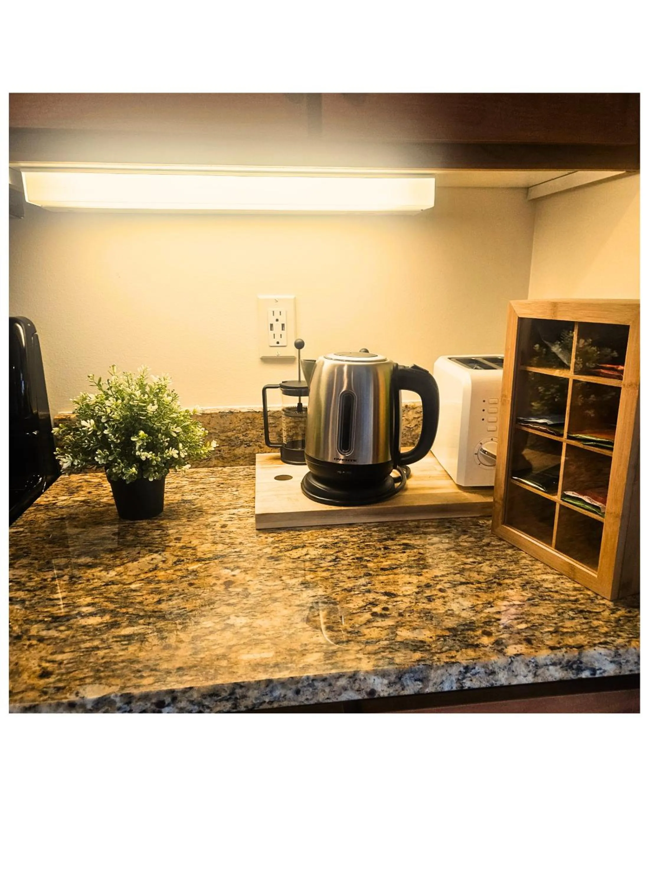 kitchen in Renu Suites at The Burlington Portland