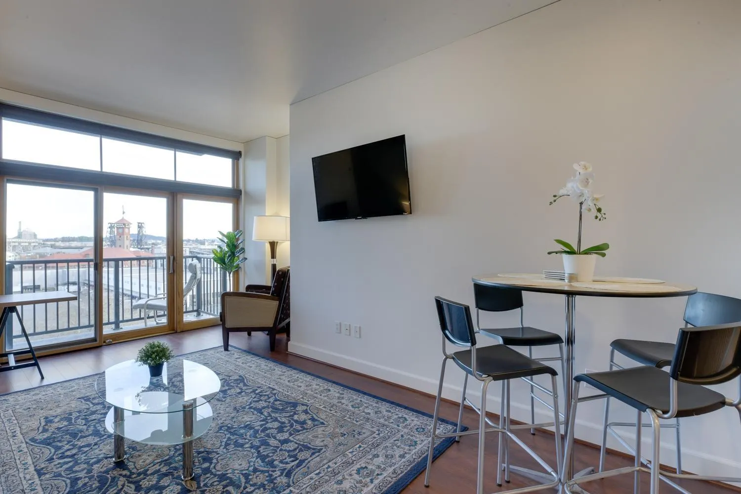 TV and multimedia in Renu Suites at The Burlington Portland