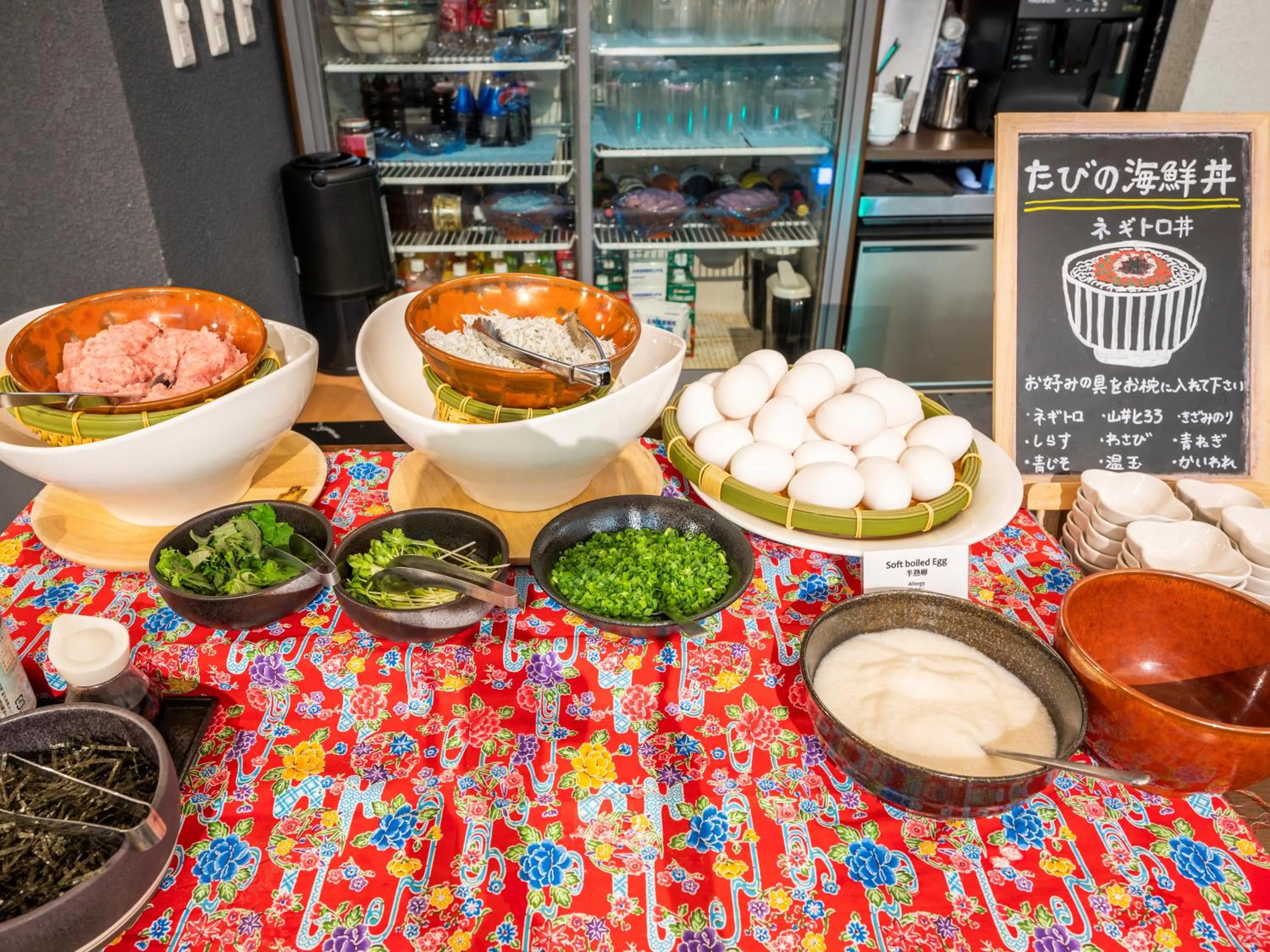 Buffet breakfast in Tabino Hotel lit Miyakojima