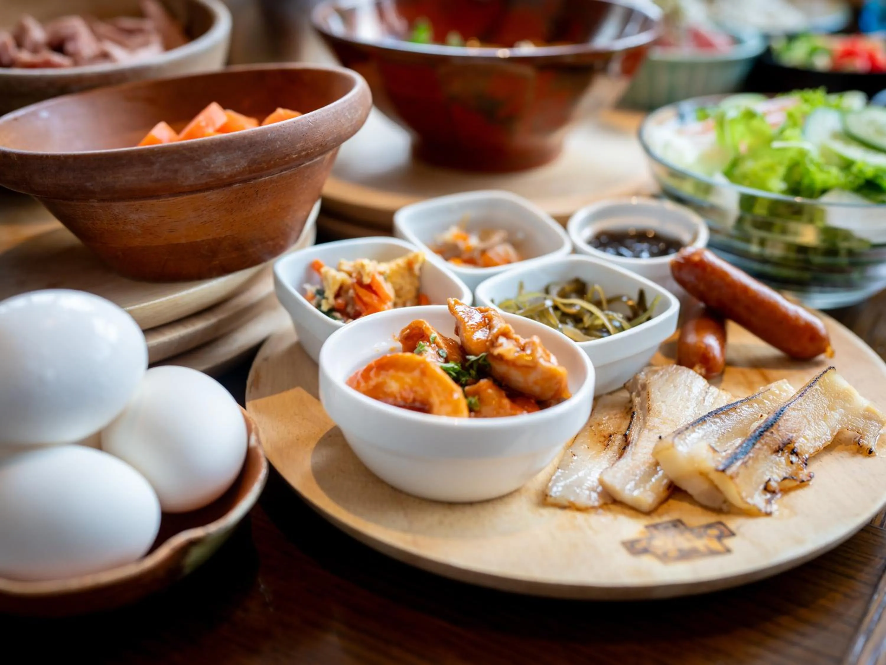 Buffet breakfast in Tabino Hotel lit Miyakojima