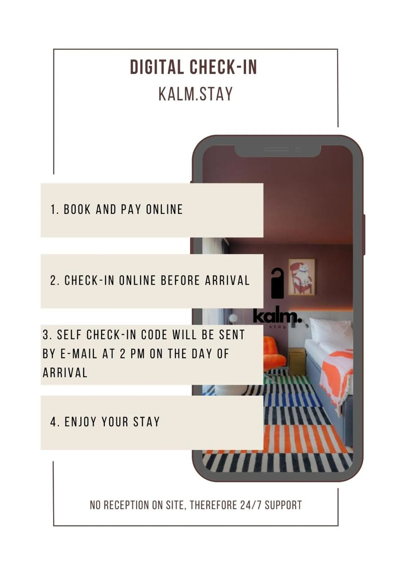 Text overlay in kalm stay - munich east