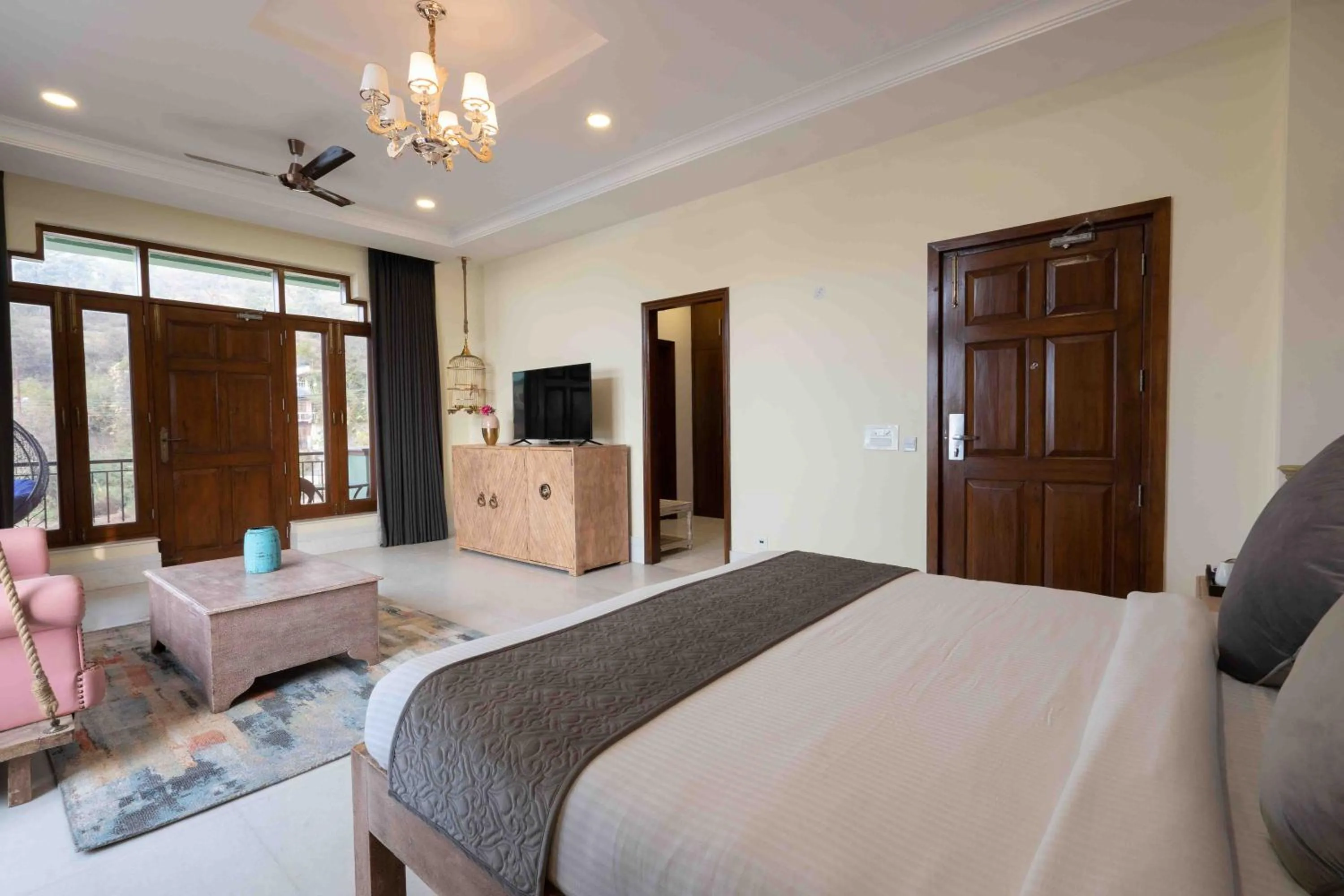Bedroom, Bed in The Atman Dharamshala by Leisure Hotels