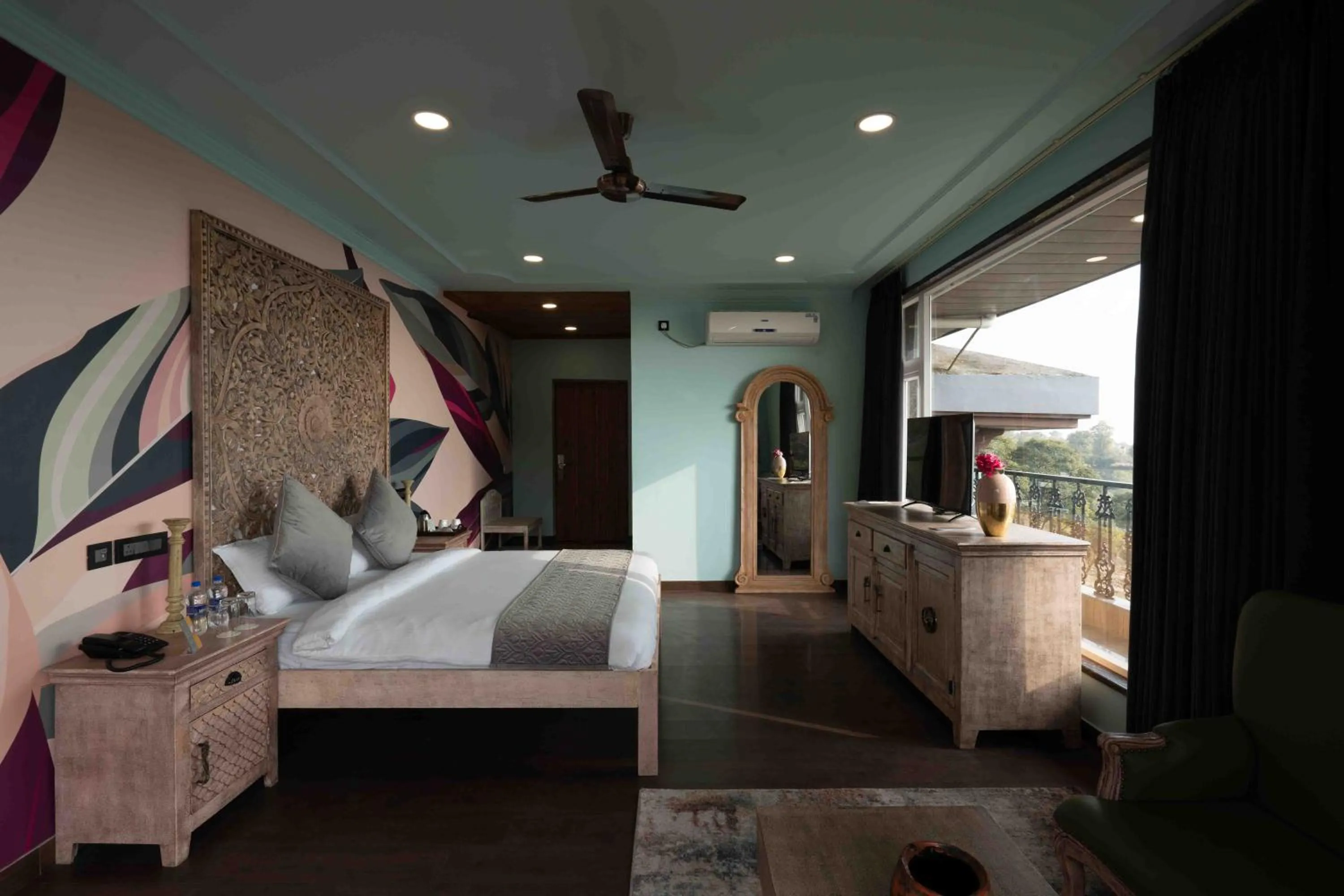 Bed in The Atman Dharamshala by Leisure Hotels