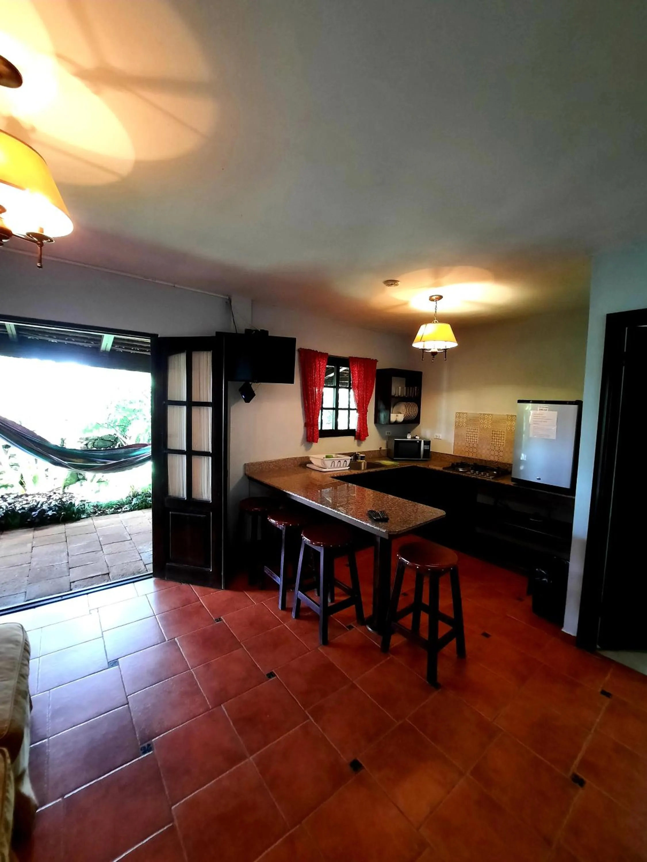 Kitchen or kitchenette in Cabañas San Miguel