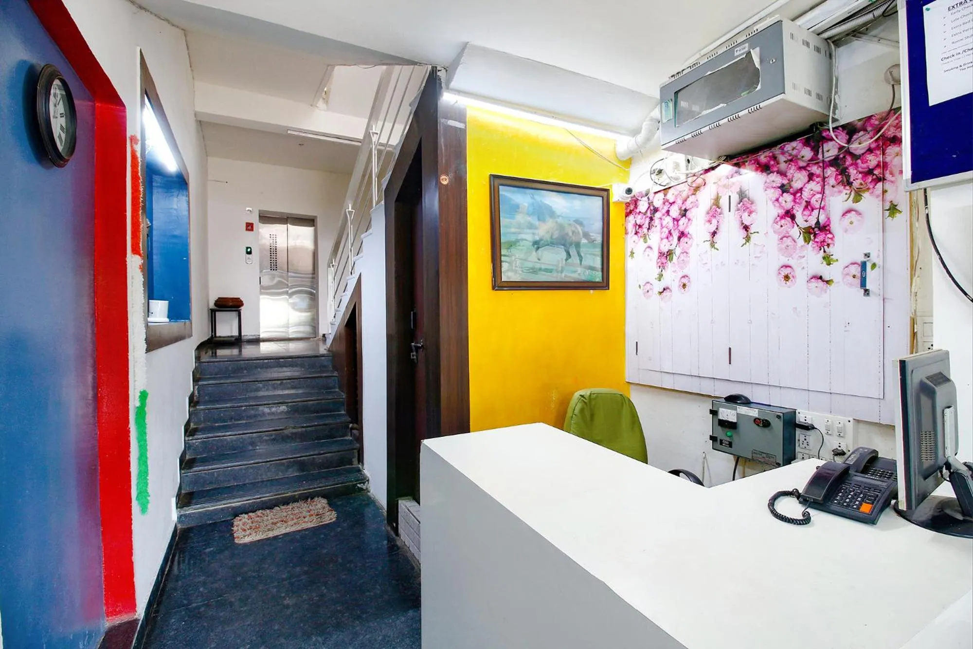 Lobby or reception in FabHotel Saket Inn