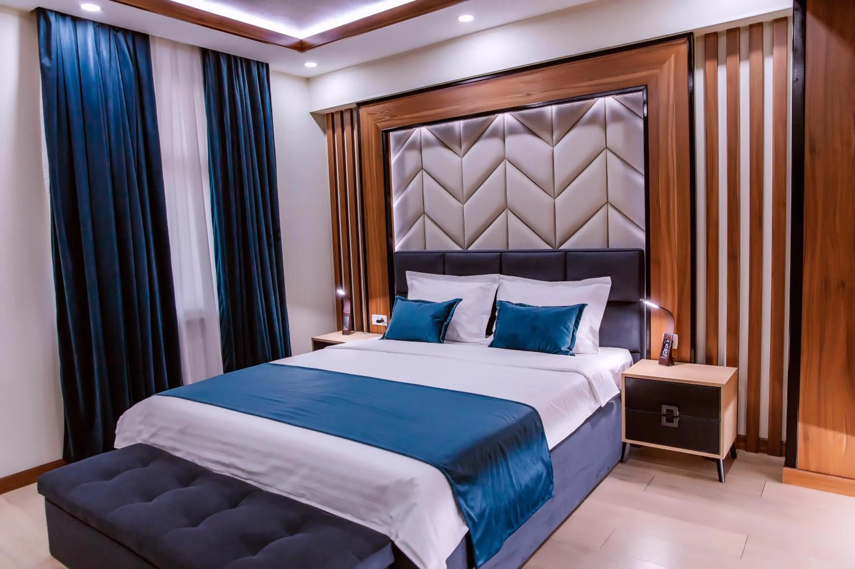 Bed in Art Deluxe Hotel