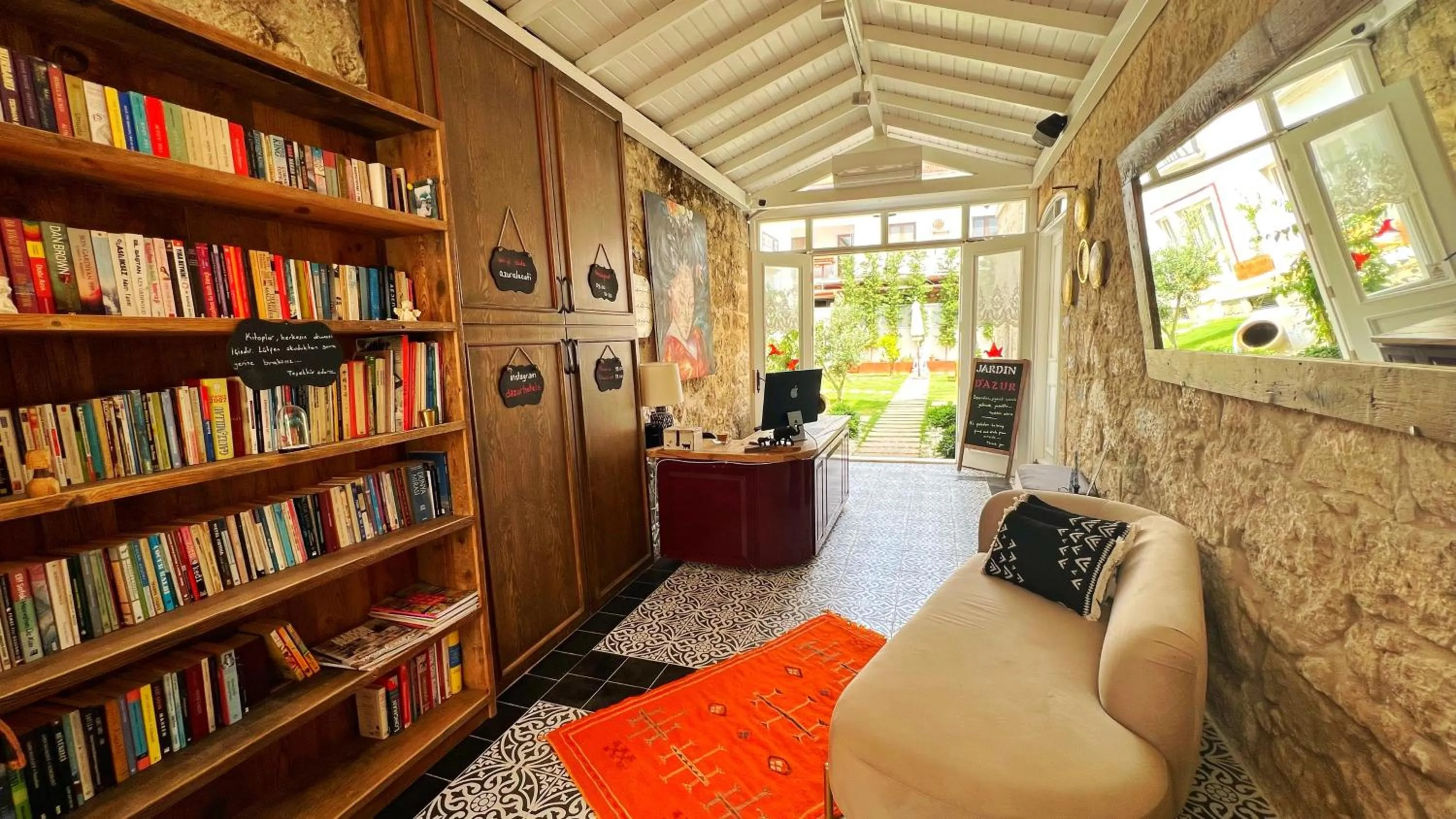 Library in Jardin d'Azur Alaçatı