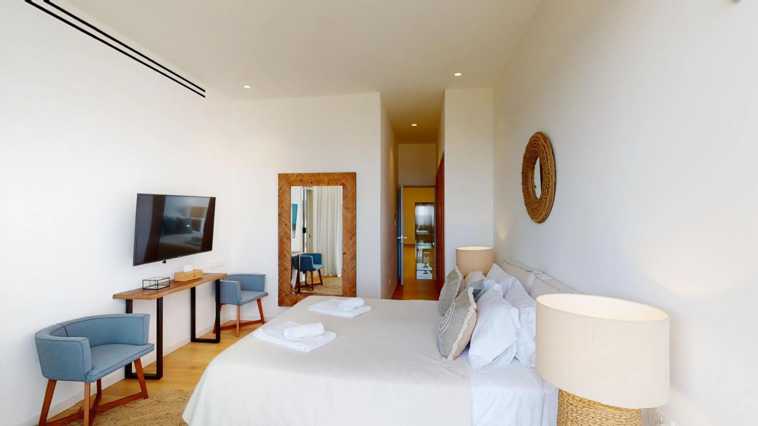 Bedroom, Bed in Periyiali Konnos Villas Beach Resort