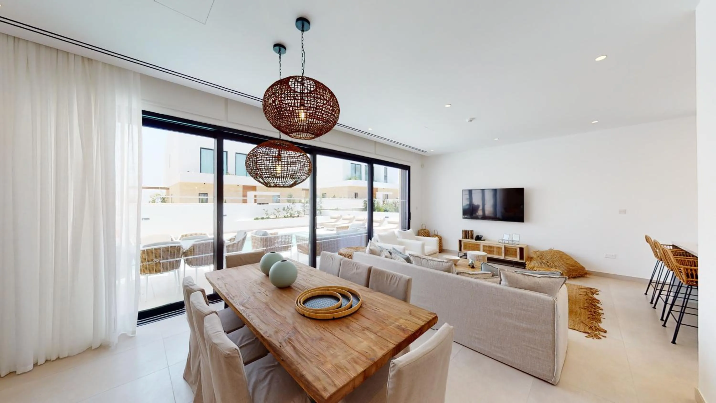 Living room in Periyiali Konnos Villas Beach Resort