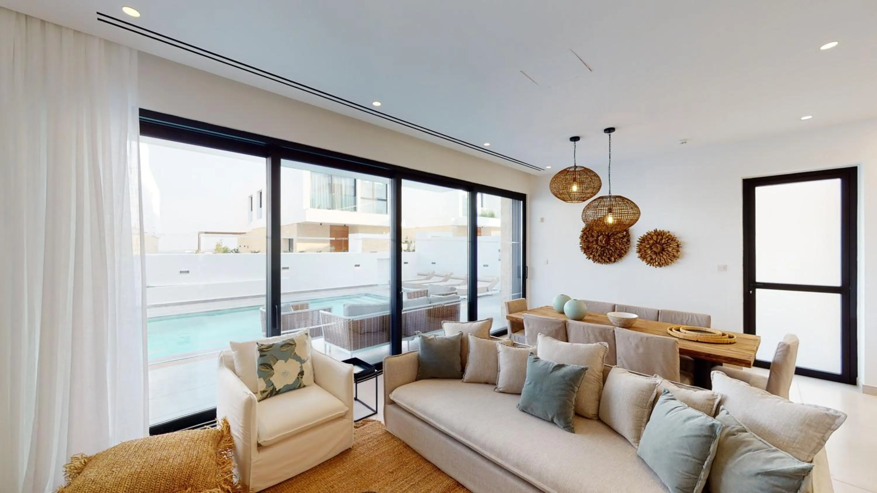 Living room in Periyiali Konnos Villas Beach Resort