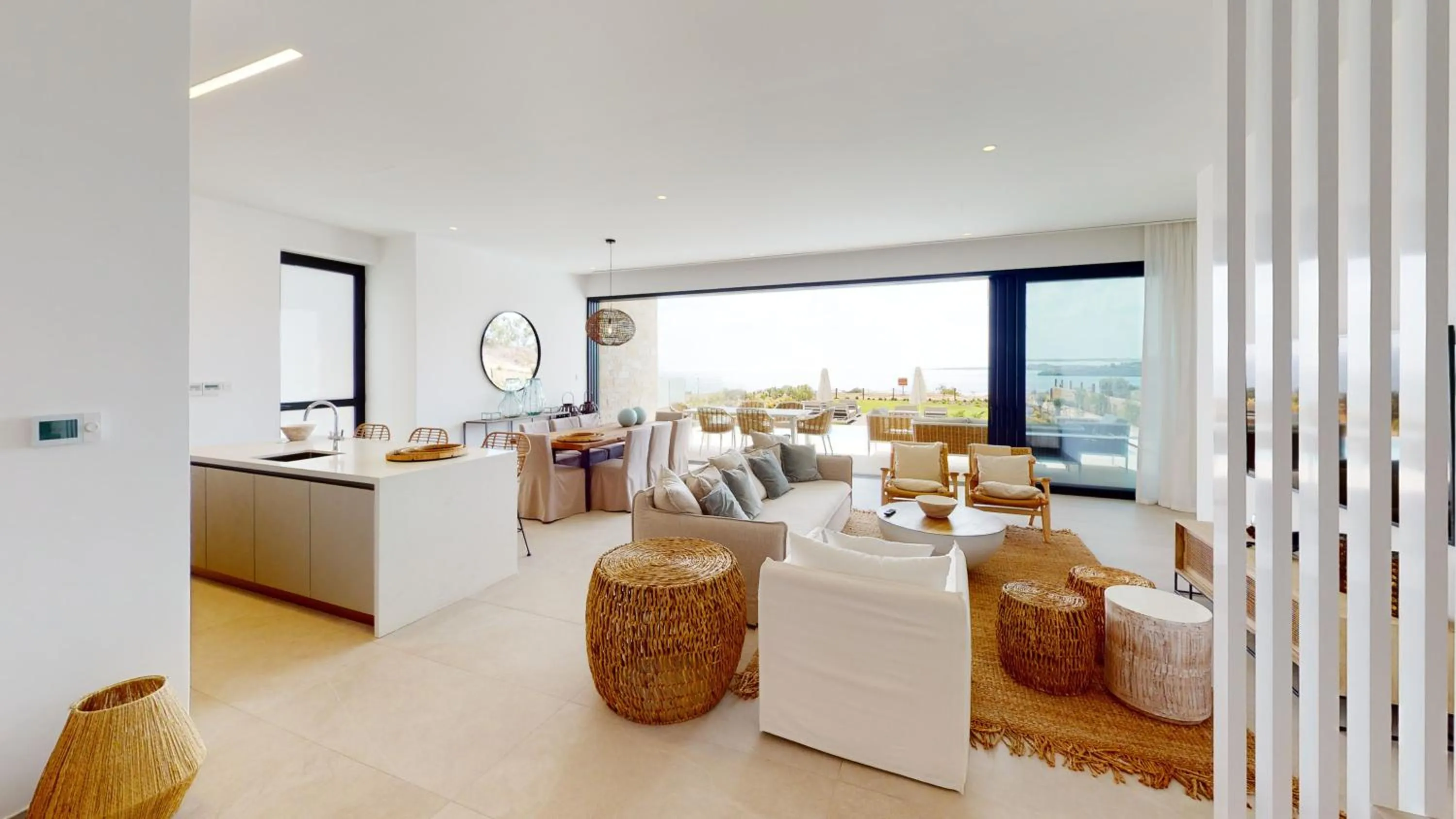 Living room in Periyiali Konnos Villas Beach Resort