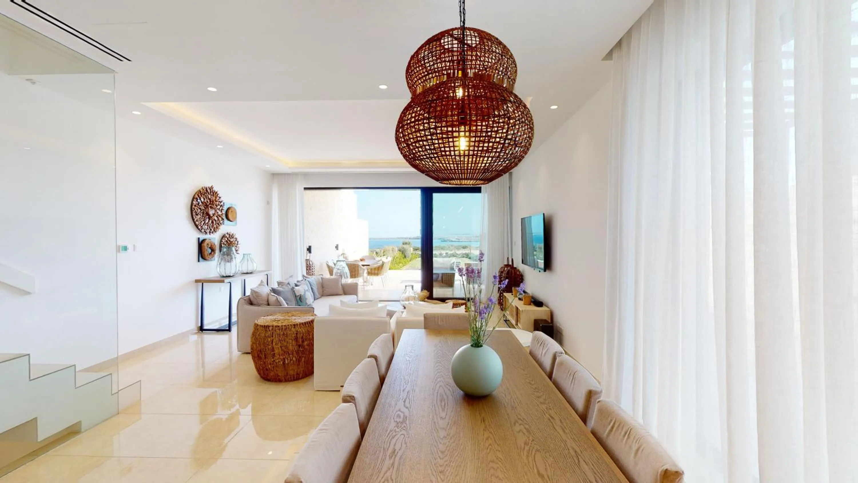 Living room in Periyiali Konnos Villas Beach Resort