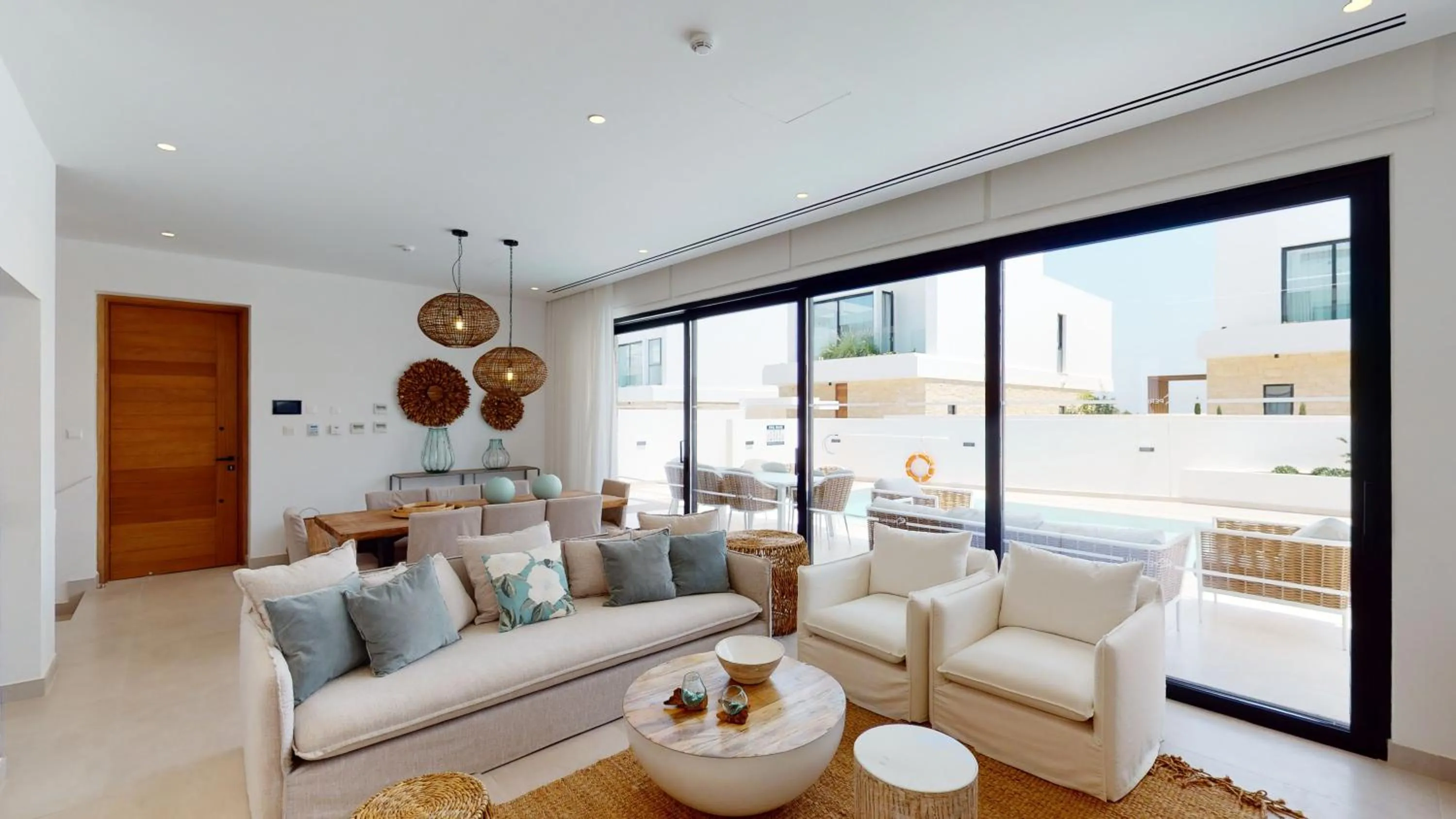 Living room in Periyiali Konnos Villas Beach Resort