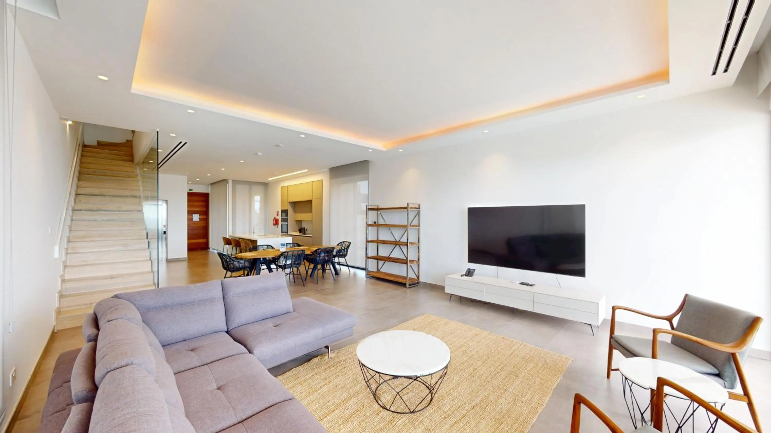 Living room in Periyiali Konnos Villas Beach Resort