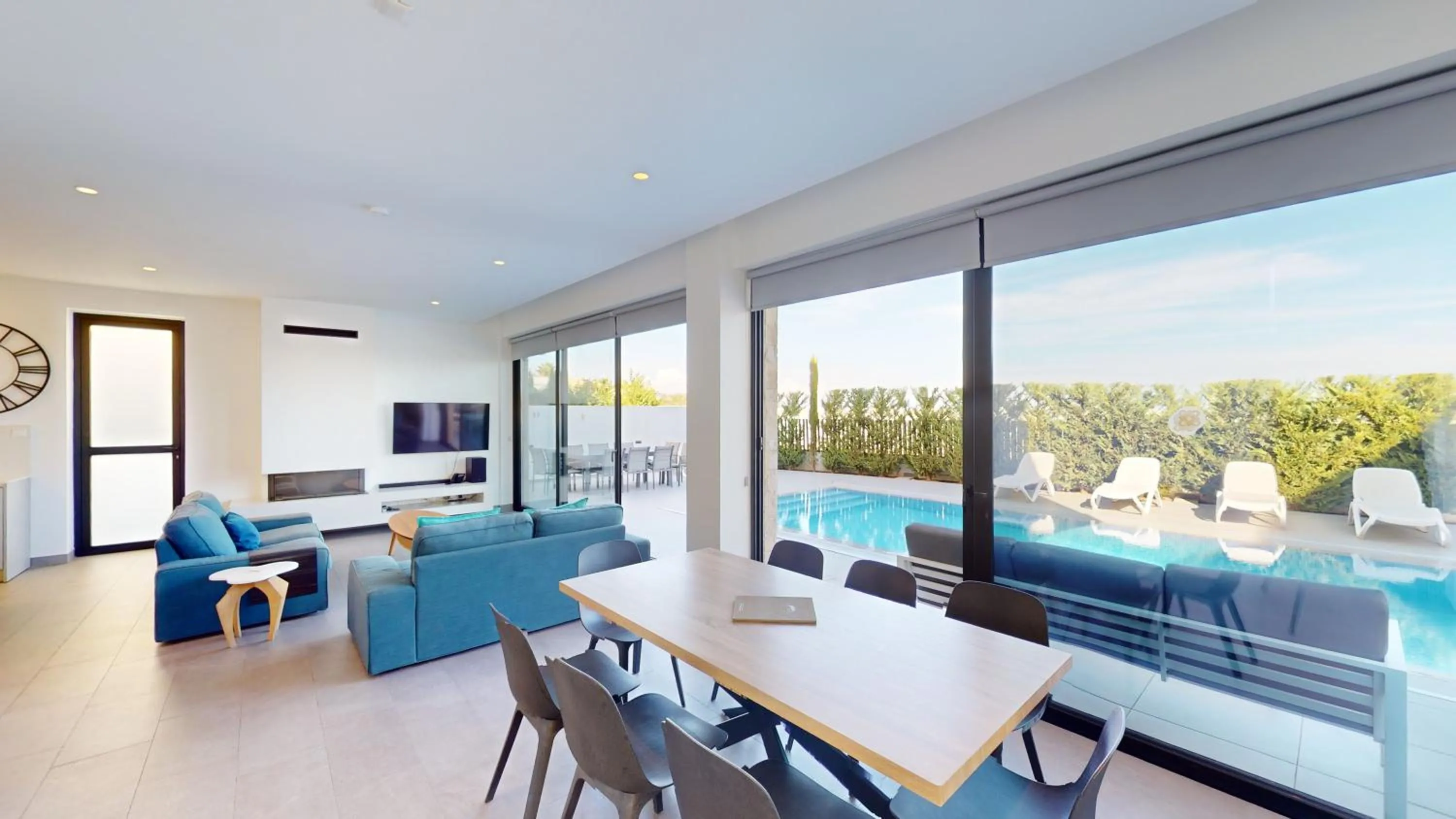 Living room in Periyiali Konnos Villas Beach Resort