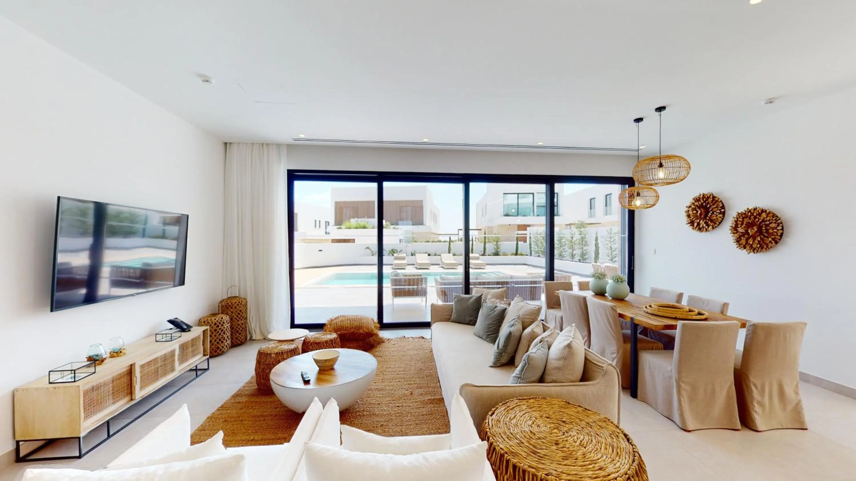 Seating area in Periyiali Konnos Villas Beach Resort