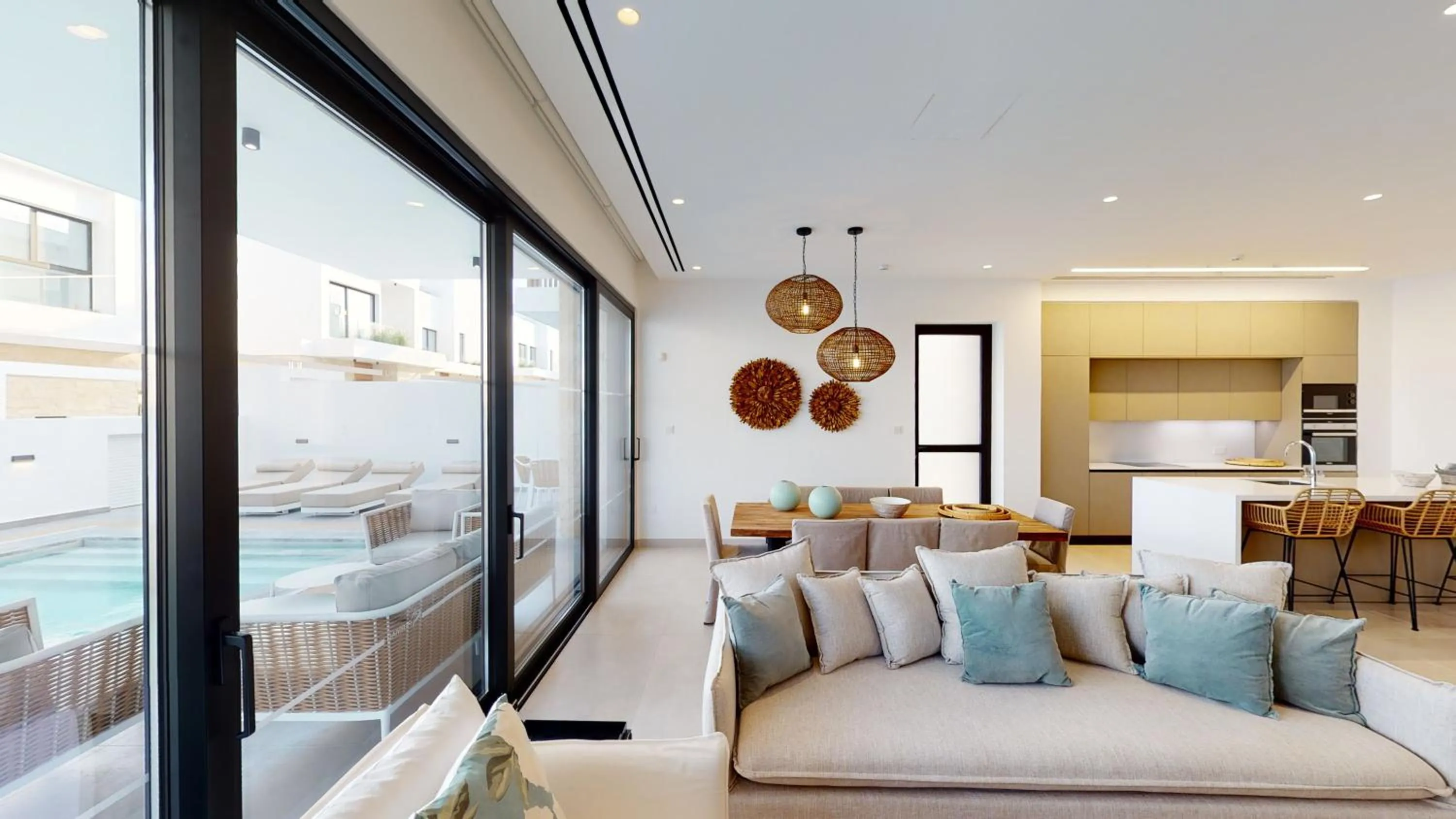 Living room in Periyiali Konnos Villas Beach Resort