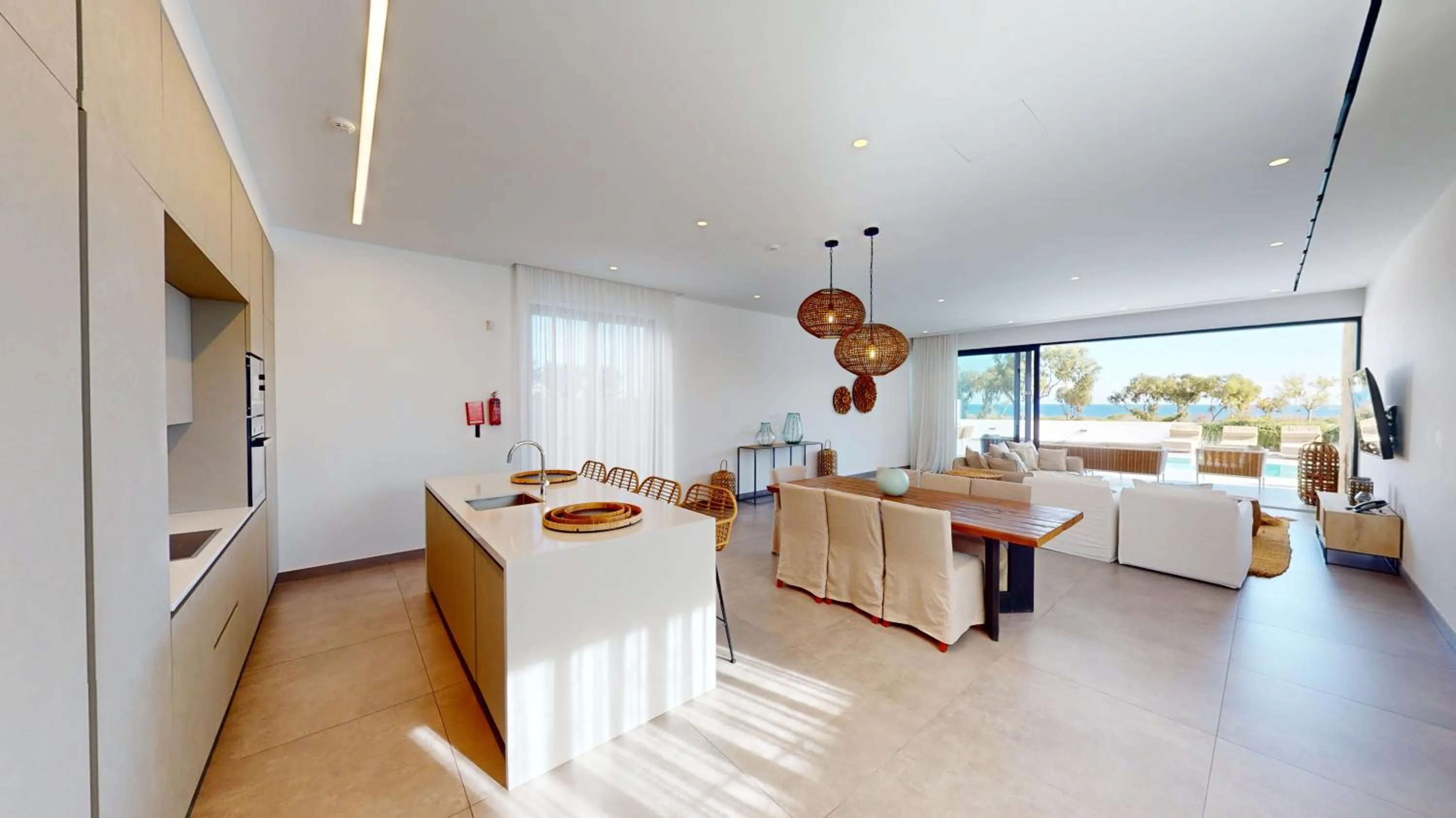 Living room in Periyiali Konnos Villas Beach Resort