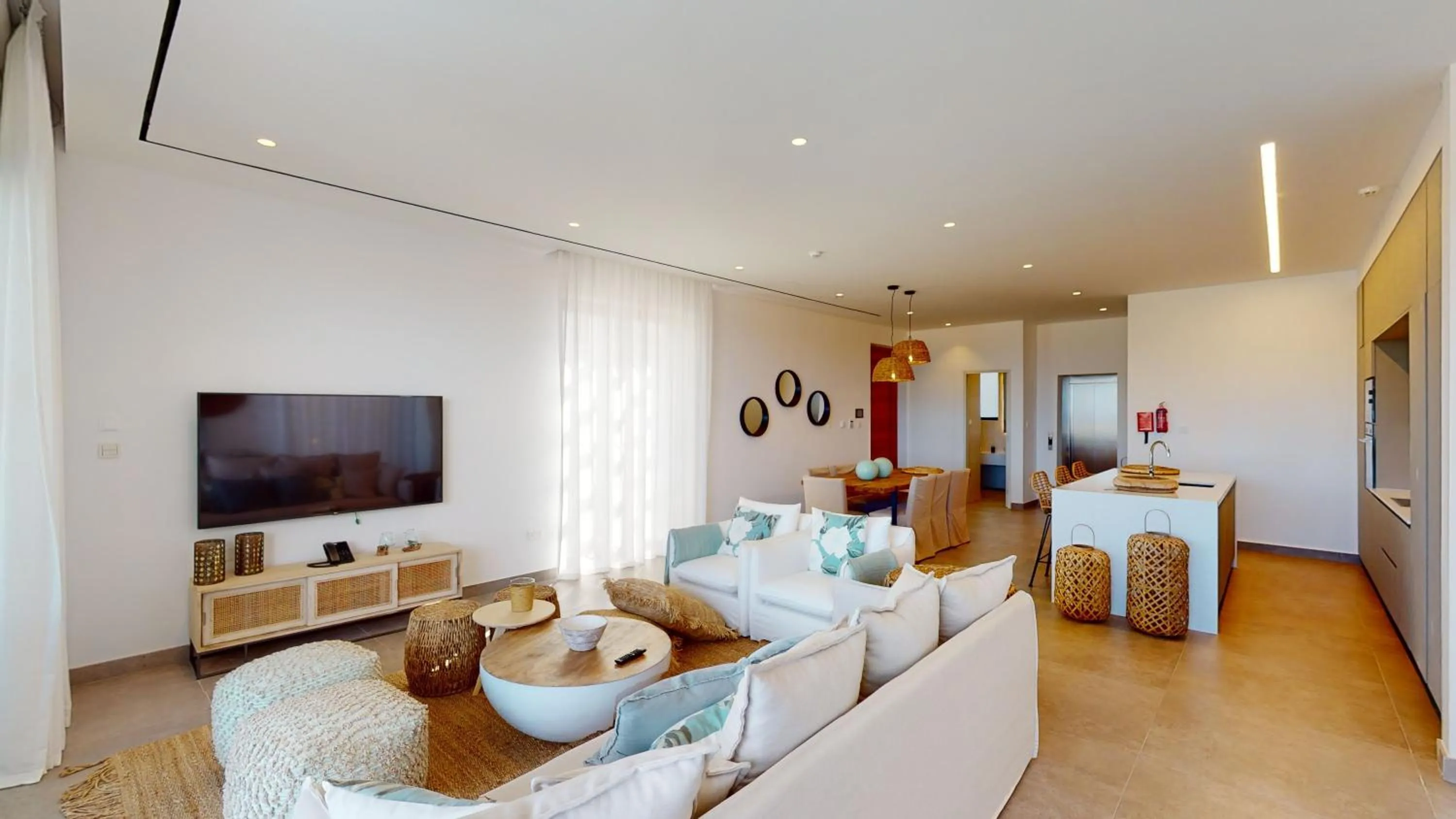 Kitchen or kitchenette in Periyiali Konnos Villas Beach Resort