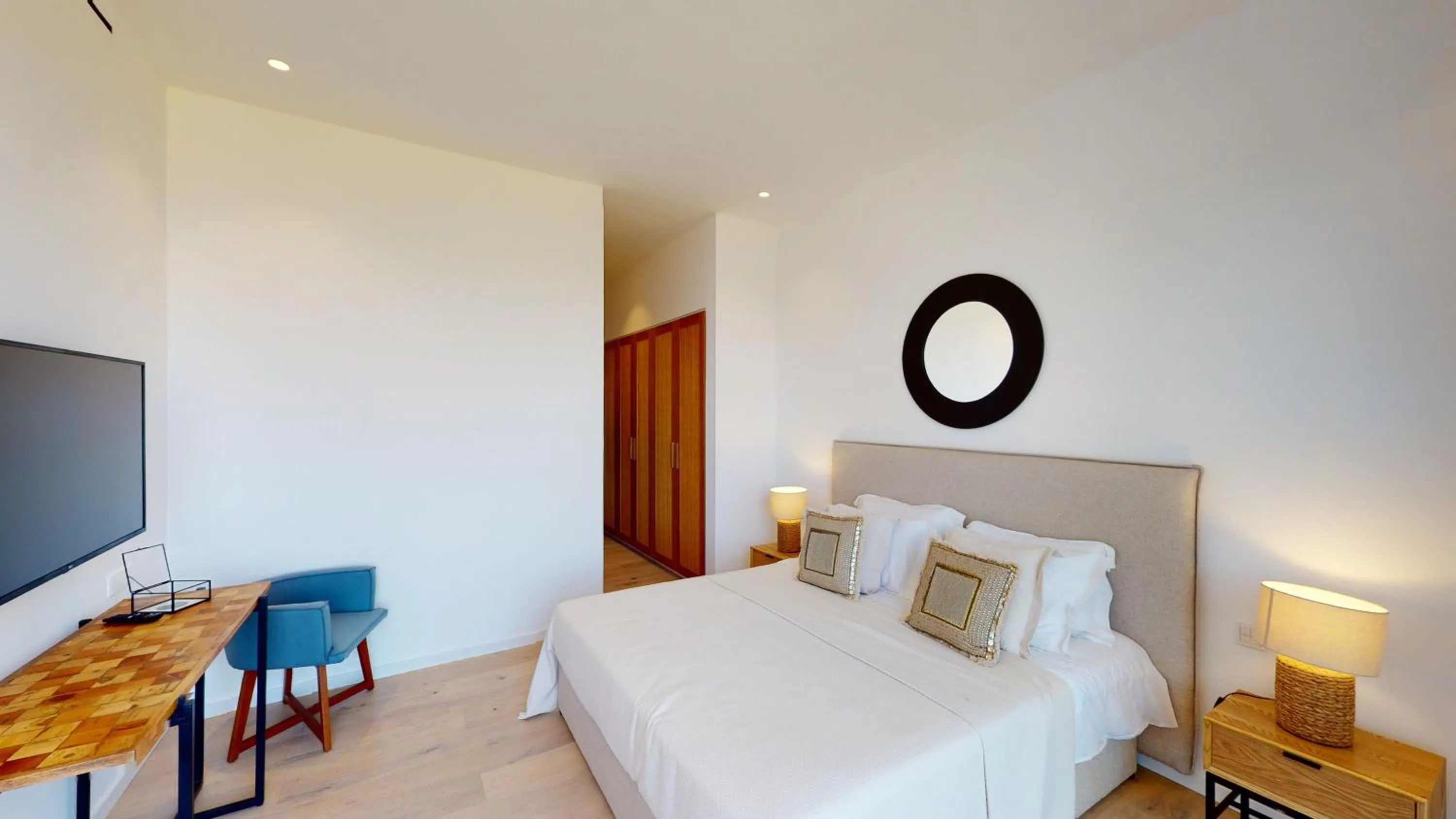 Bedroom, Bed in Periyiali Konnos Villas Beach Resort