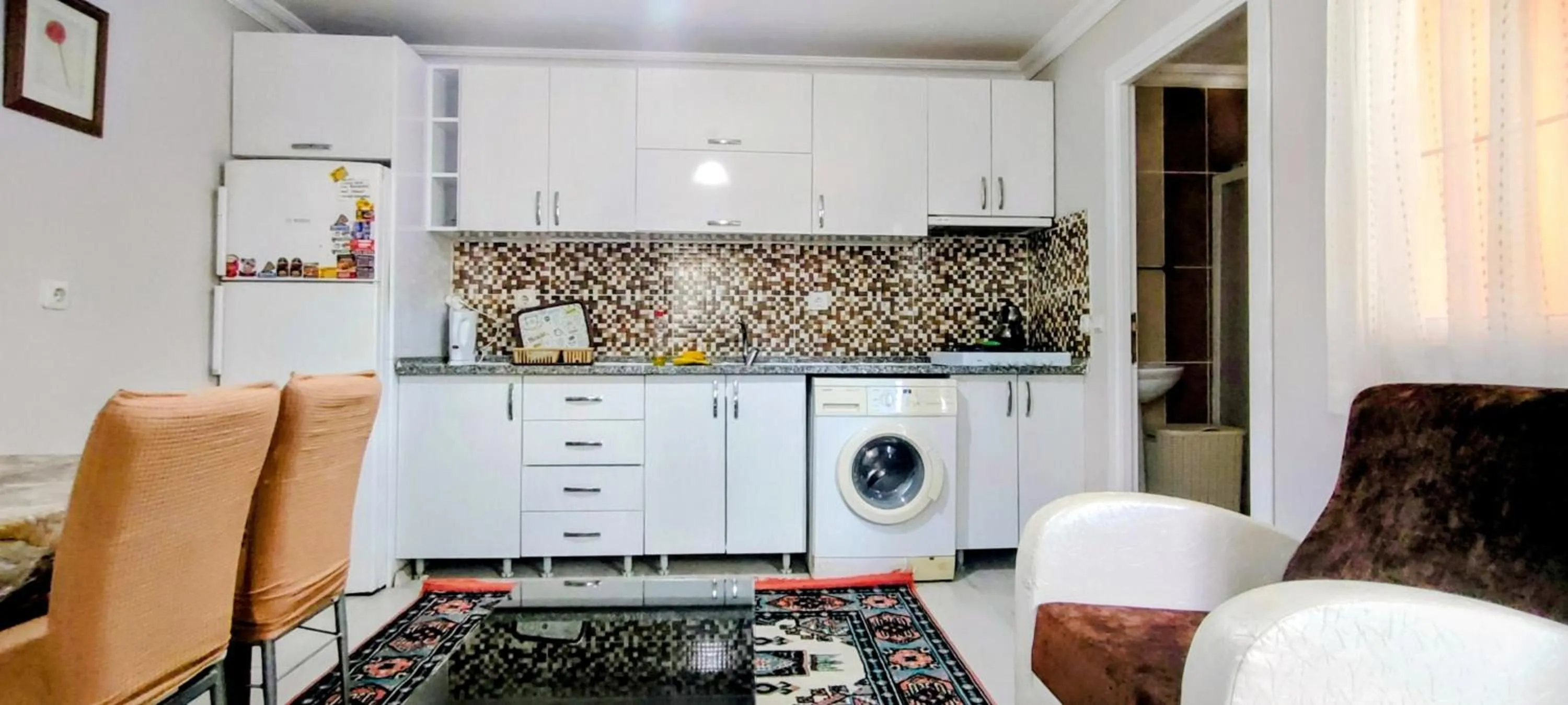 Kitchen or kitchenette in çileks apart otel