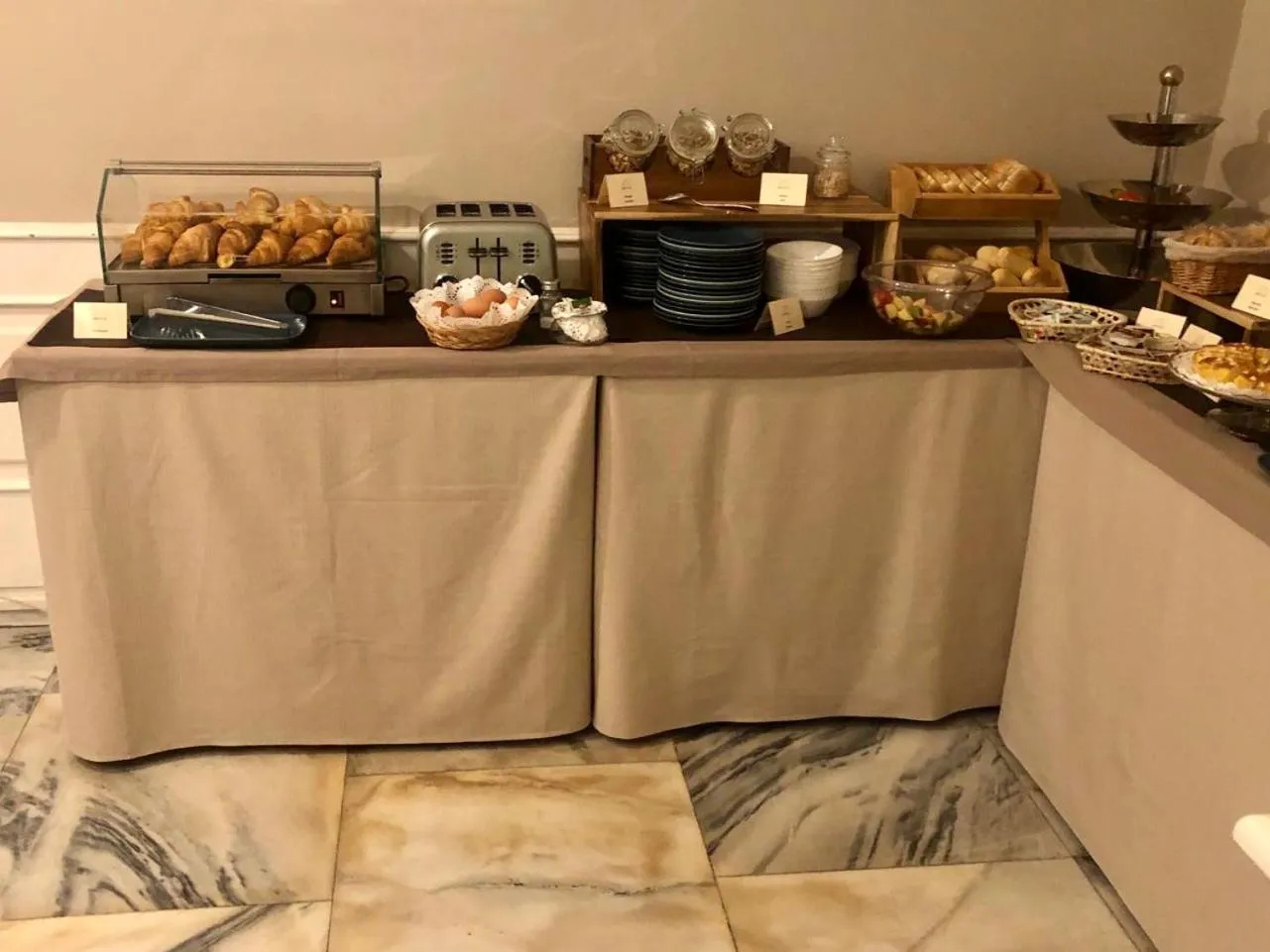 Continental breakfast in Hotel Bristol