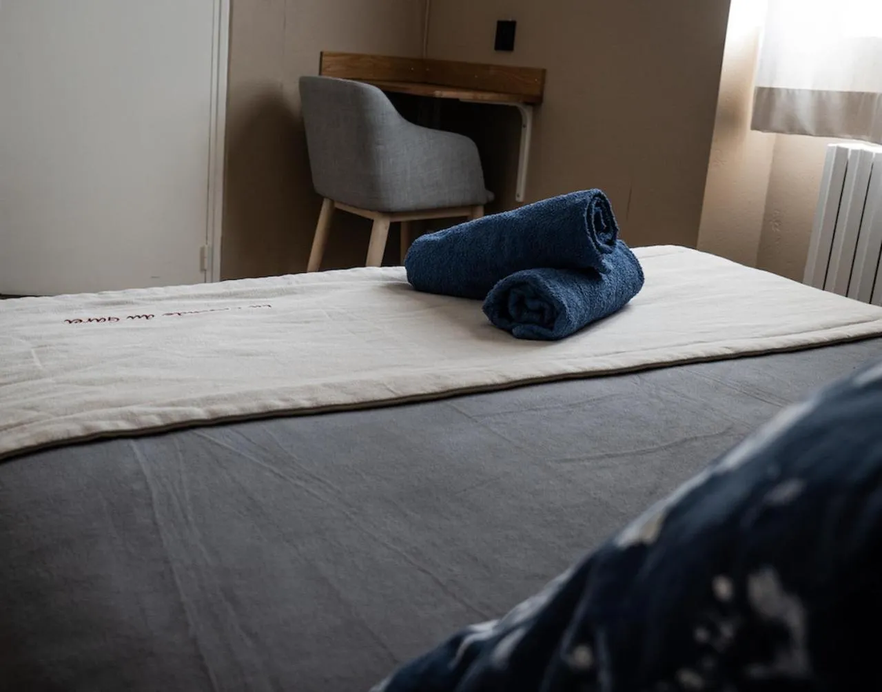 Bed in Gite Auberge Les Cascades