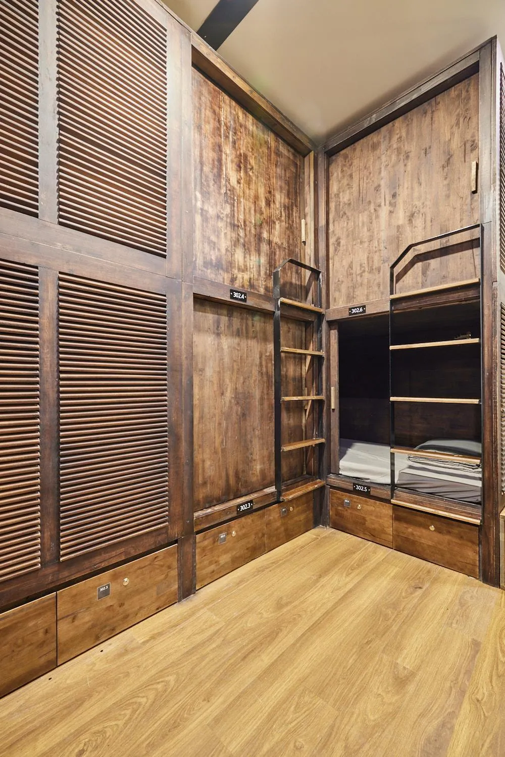 Bed in The Garden Capsule Hotel