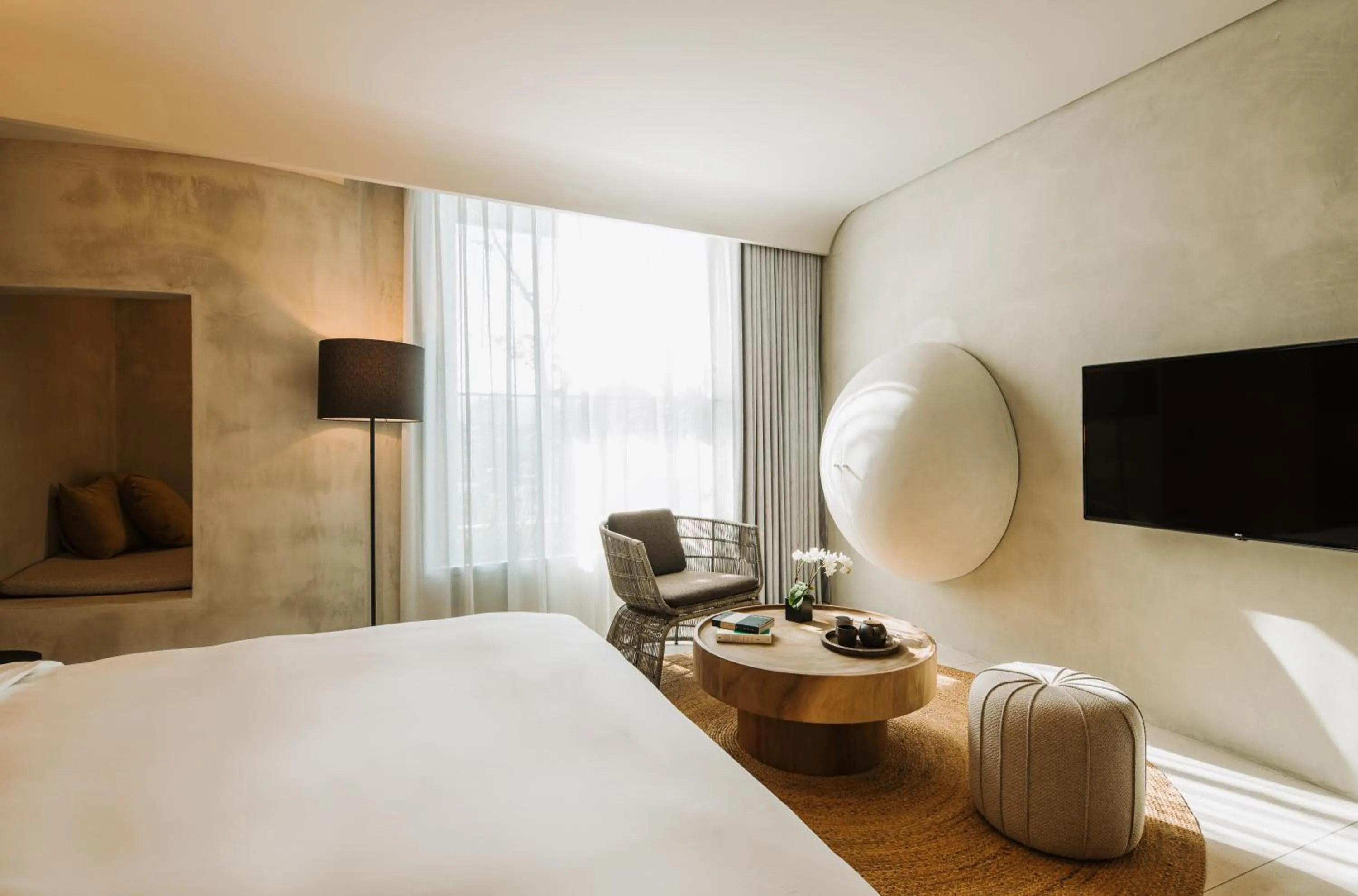 Communal lounge/ TV room, Bed in 了了礁溪 Vivir Jiaoxi Hotel