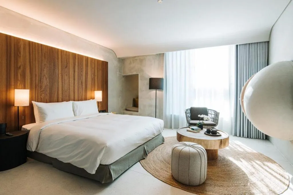 Bed in 了了礁溪 Vivir Jiaoxi Hotel