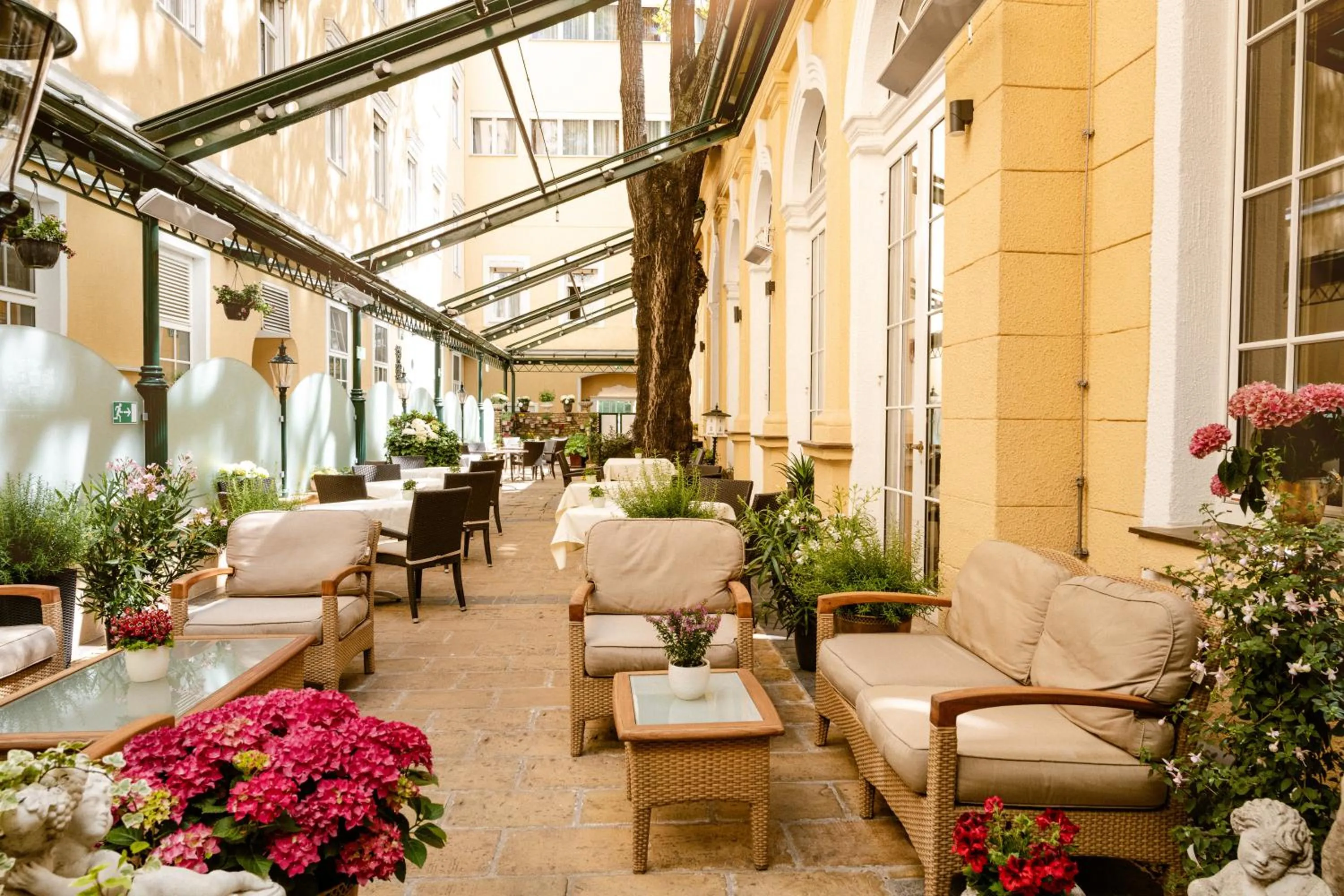 Inner courtyard view in Hotel Stefanie - VIENNA'S OLDEST HOTEL